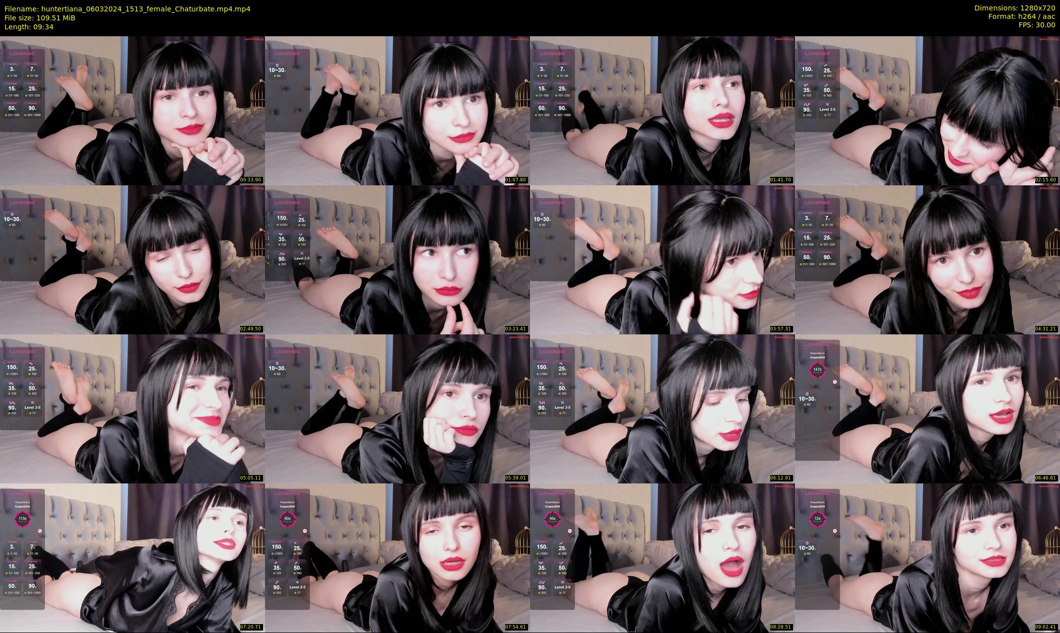 huntertiana — 10 minute Chaturbate female cam show recording, 720p, Mar 6, 2024