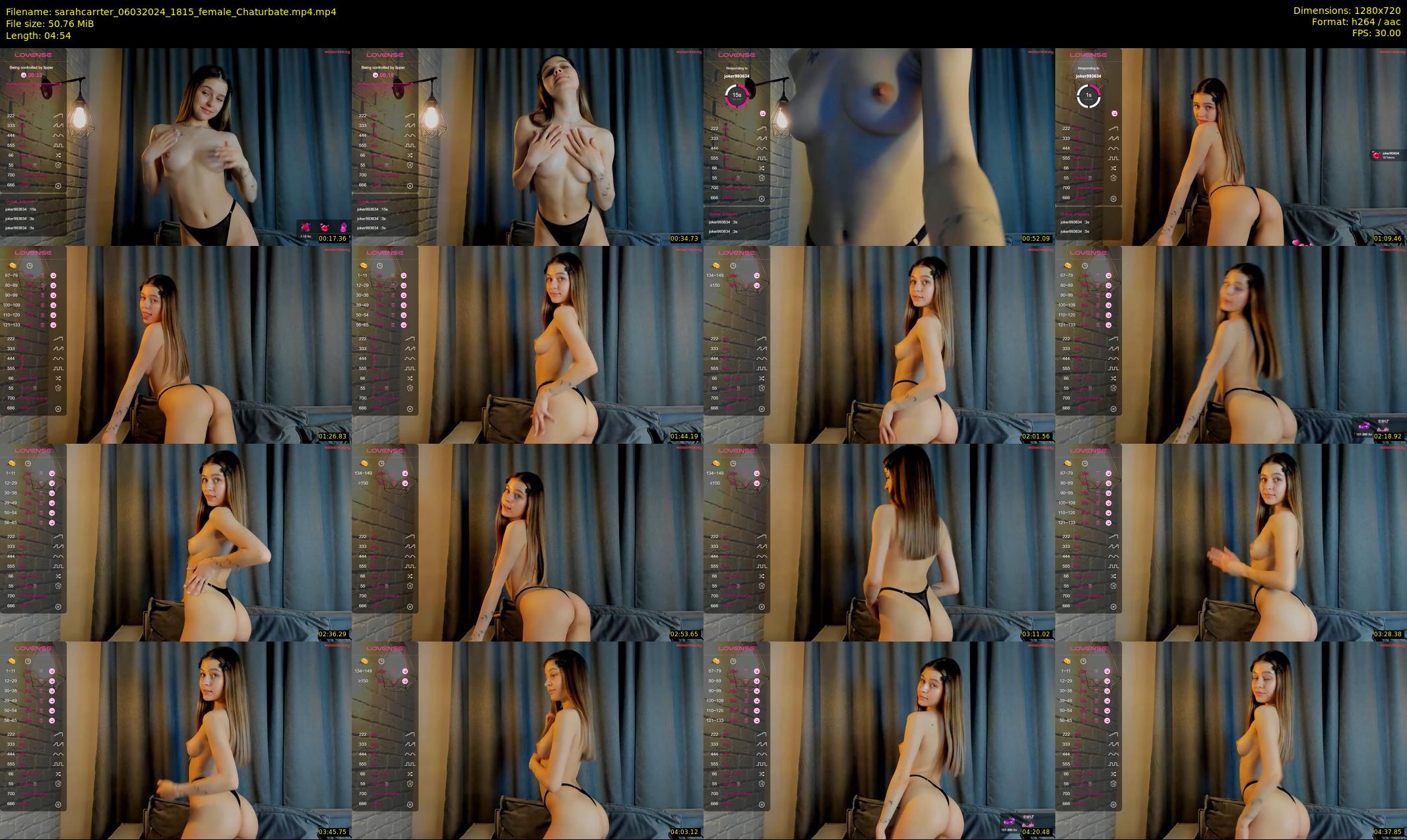 sarahcarrter — 5 minute Chaturbate female cam show recording, 720p, Mar 6, 2024