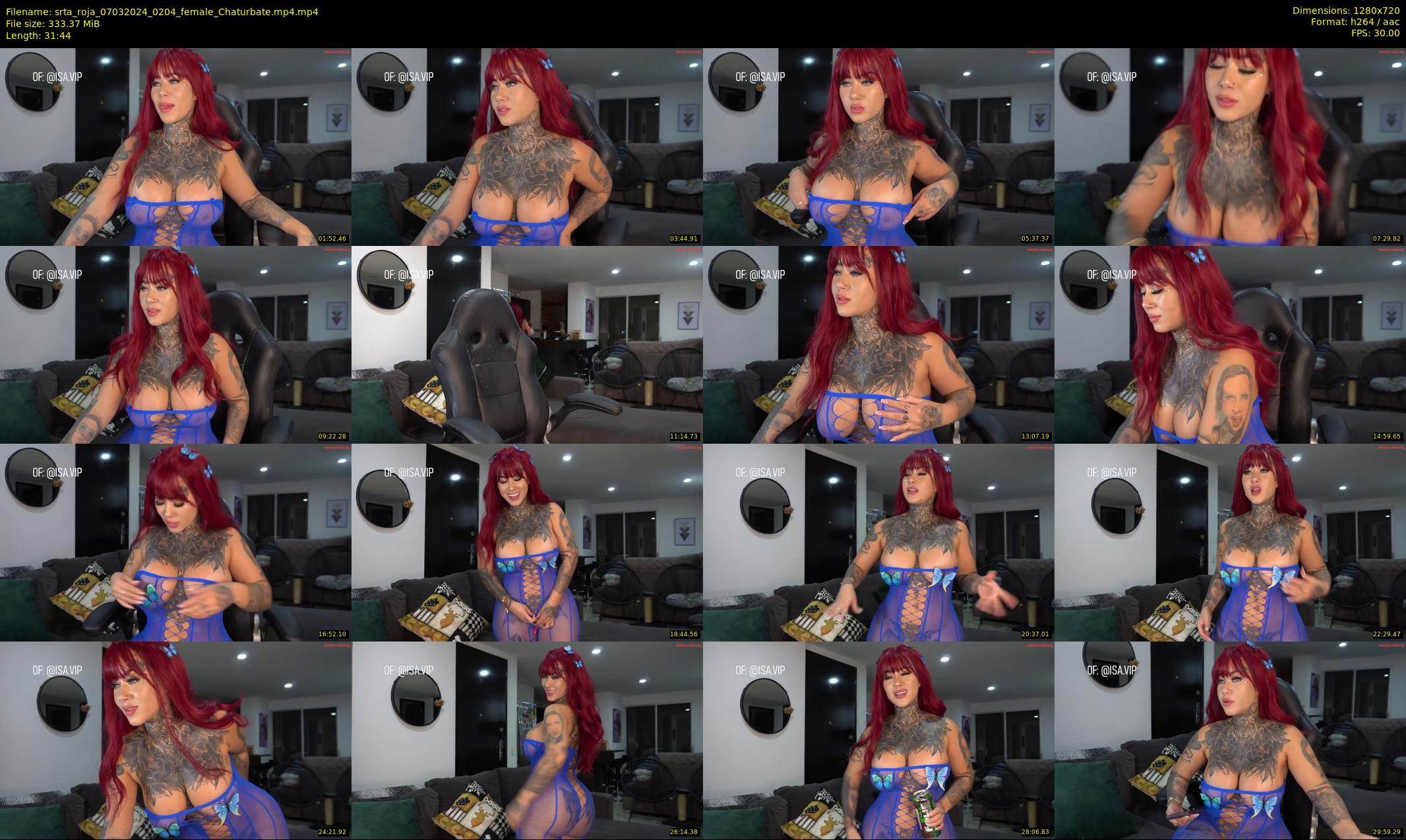 srta_roja — 32 minute Chaturbate female cam show recording, 720p, Mar 7, 2024