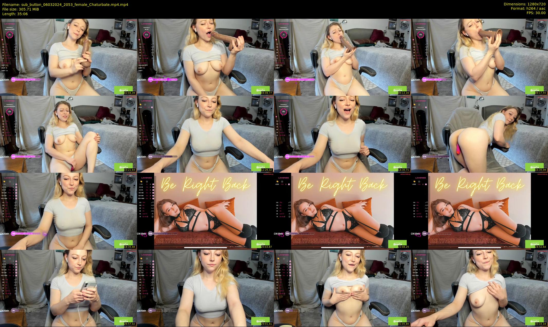 sub_button — 36 minute Chaturbate female cam show recording, 720p, Mar 6, 2024