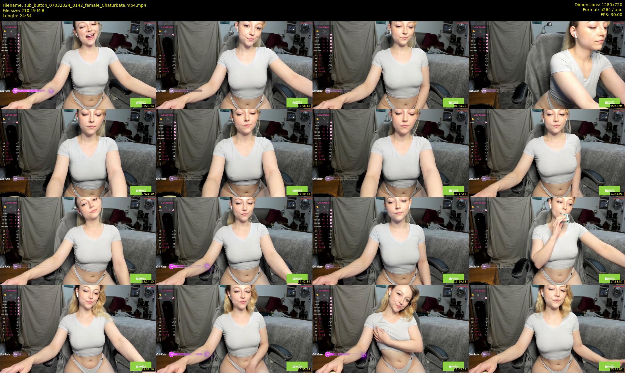 sub_button — 25 minute Chaturbate female cam show recording, 720p, Mar 7, 2024
