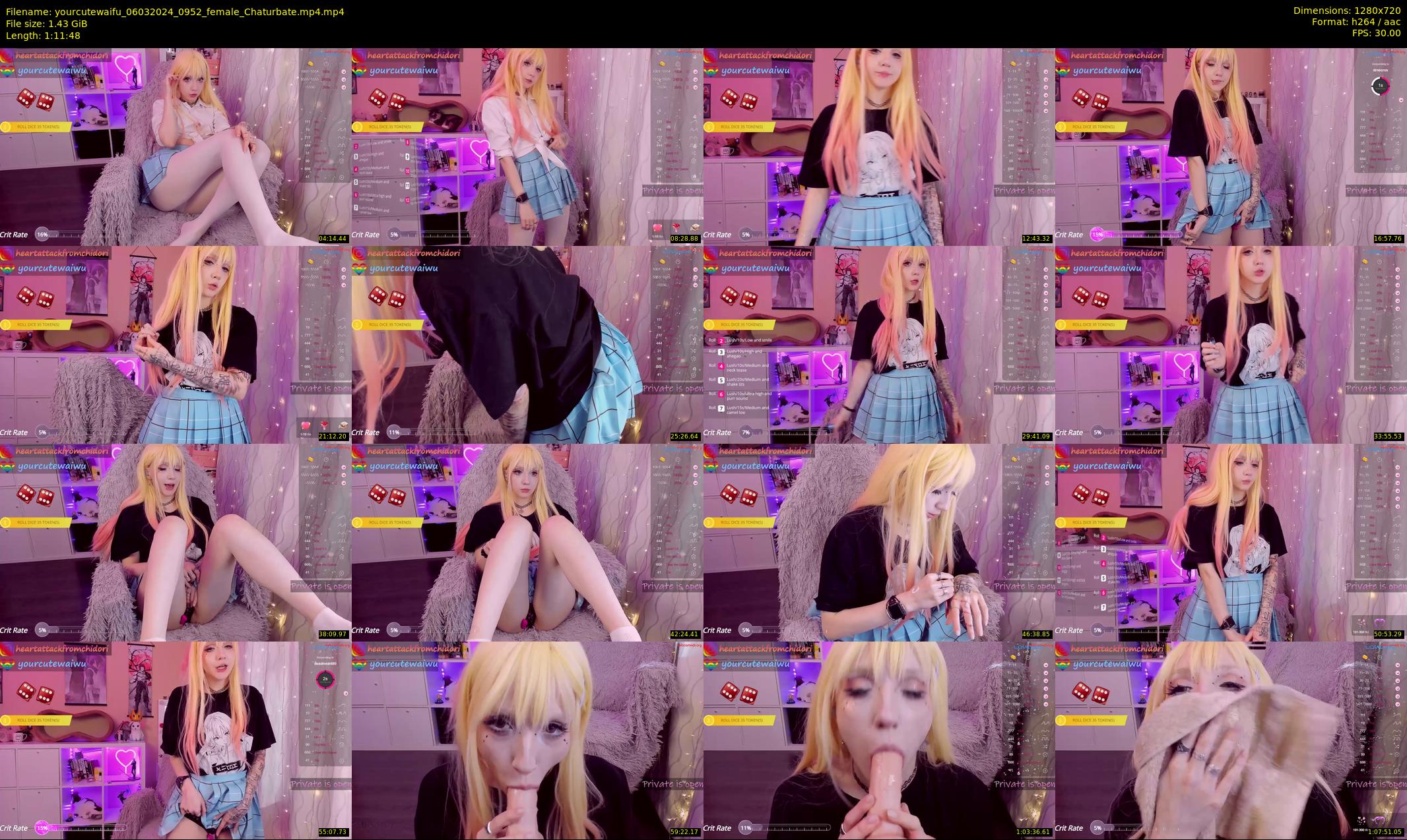 yourcutewaifu — 72 minute Chaturbate female cam show recording, 720p, Mar 6, 2024