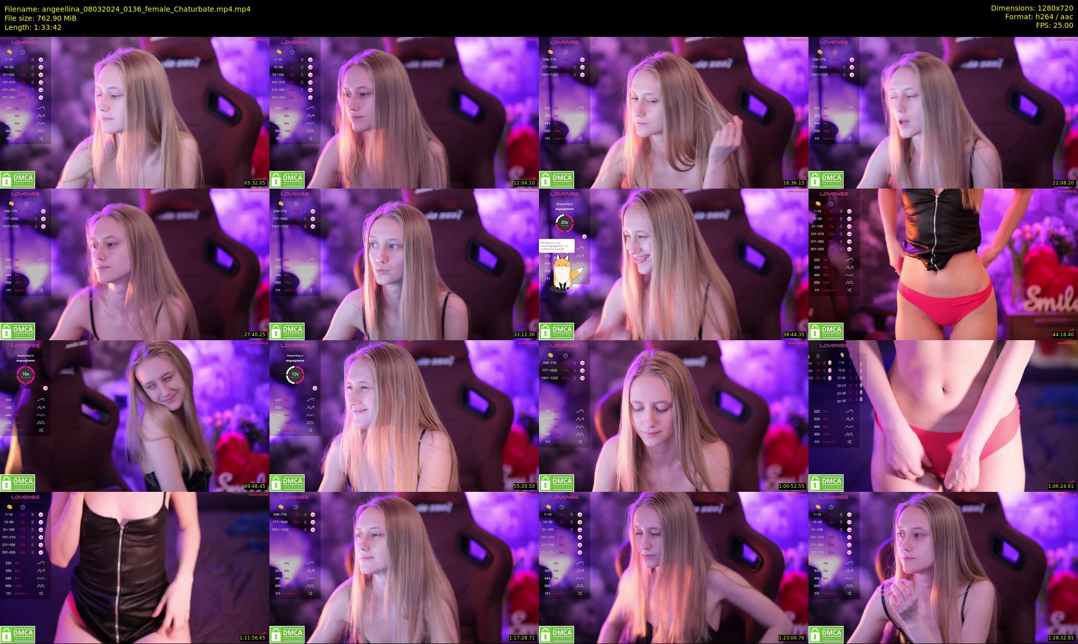 angeellina — 94 minute Chaturbate female cam show recording, 720p, Mar 8, 2024
