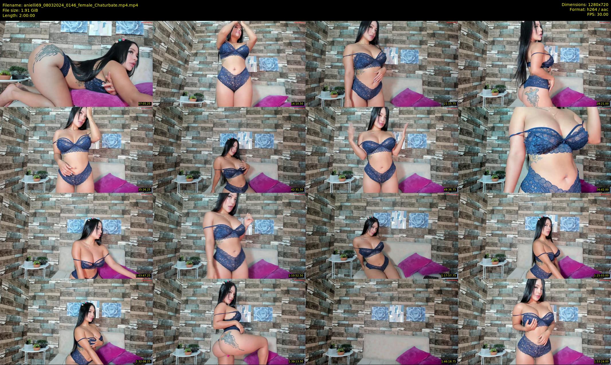 anielli69 — 120 minute Chaturbate female cam show recording, 720p, Mar 8, 2024