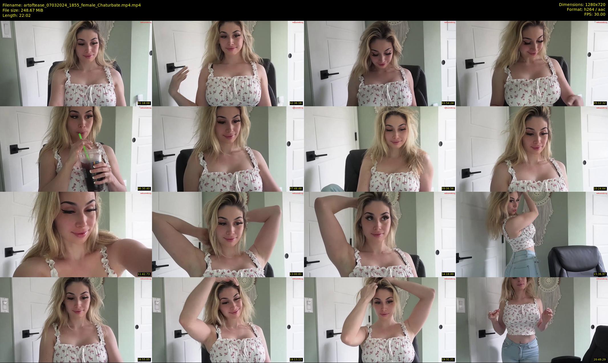 artoftease — 23 minute Chaturbate female cam show recording, 720p, Mar 7, 2024