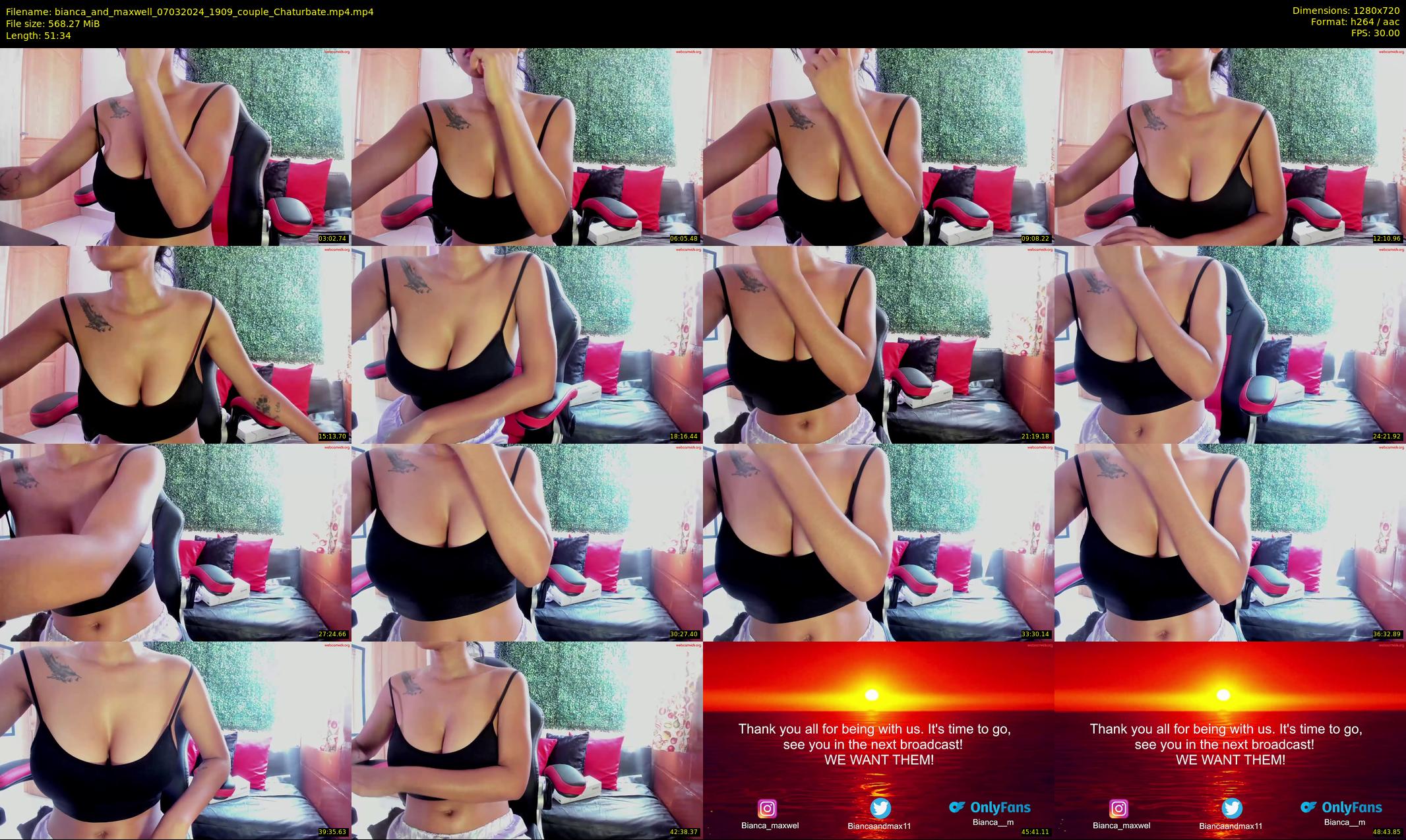 bianca_and_maxwell — 52 minute Chaturbate couple cam show recording, 720p, Mar 7, 2024