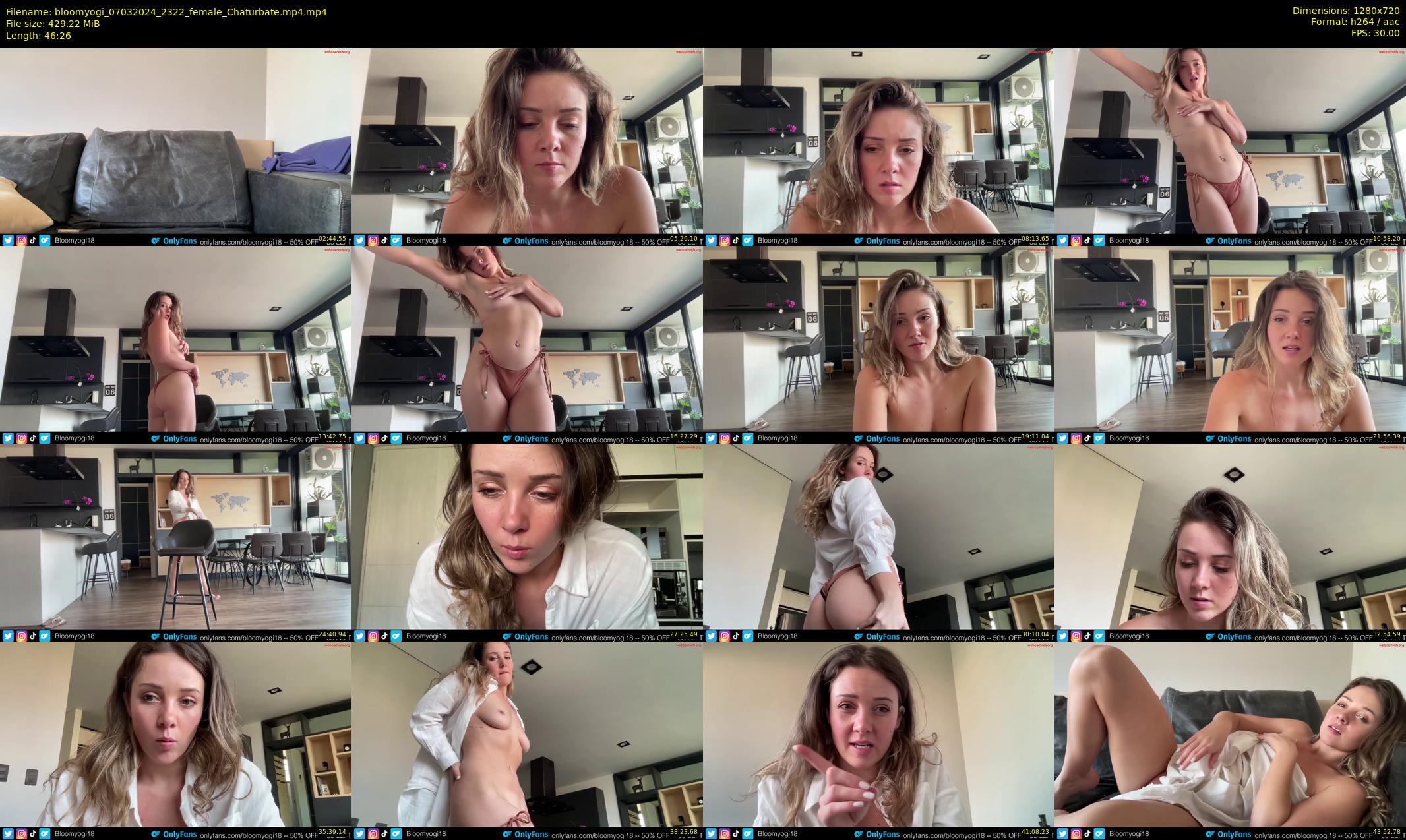 bloomyogi — 47 minute Chaturbate female cam show recording, 720p, Mar 7, 2024