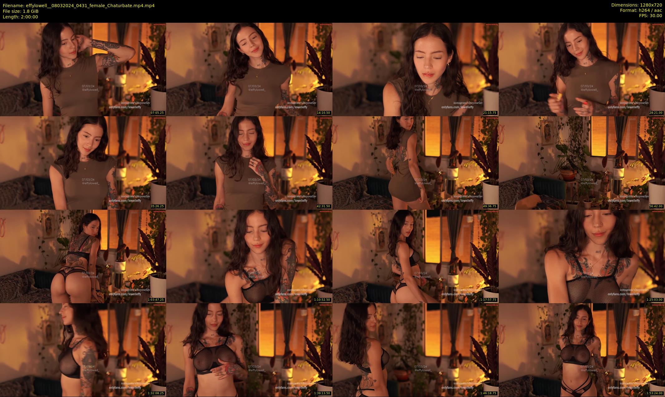 effylowell_ — 120 minute Chaturbate female cam show recording, 720p, Mar 8, 2024