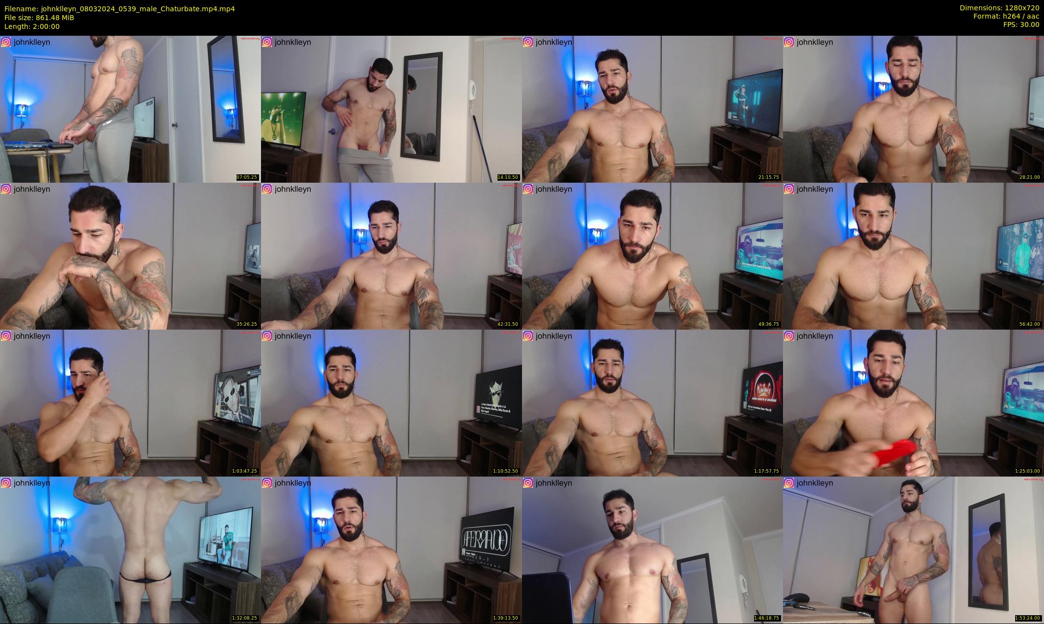 johnklleyn — 120 minute Chaturbate male cam show recording, 720p, Mar 8, 2024