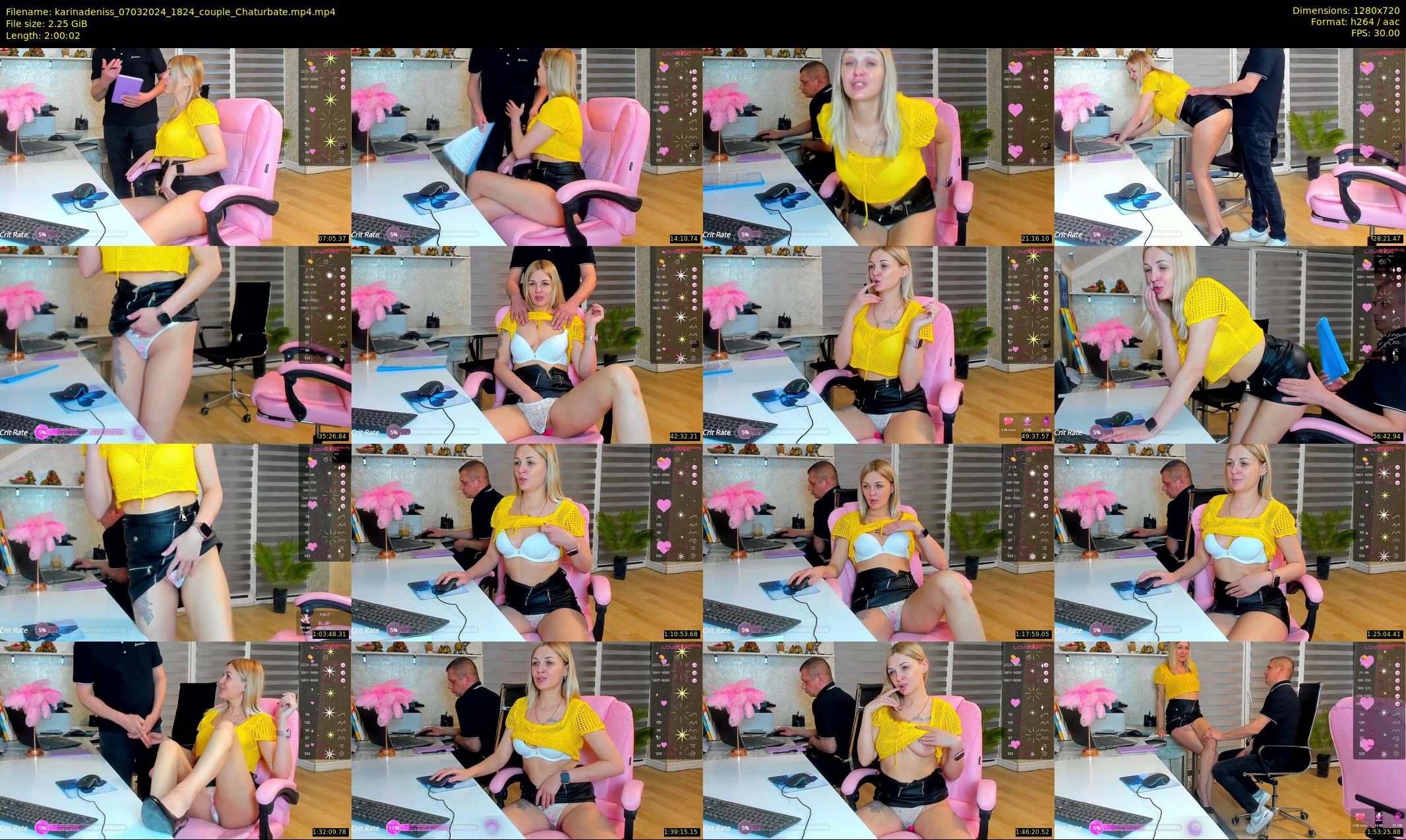 karinadeniss — 121 minute Chaturbate couple cam show recording, 720p, Mar 7, 2024
