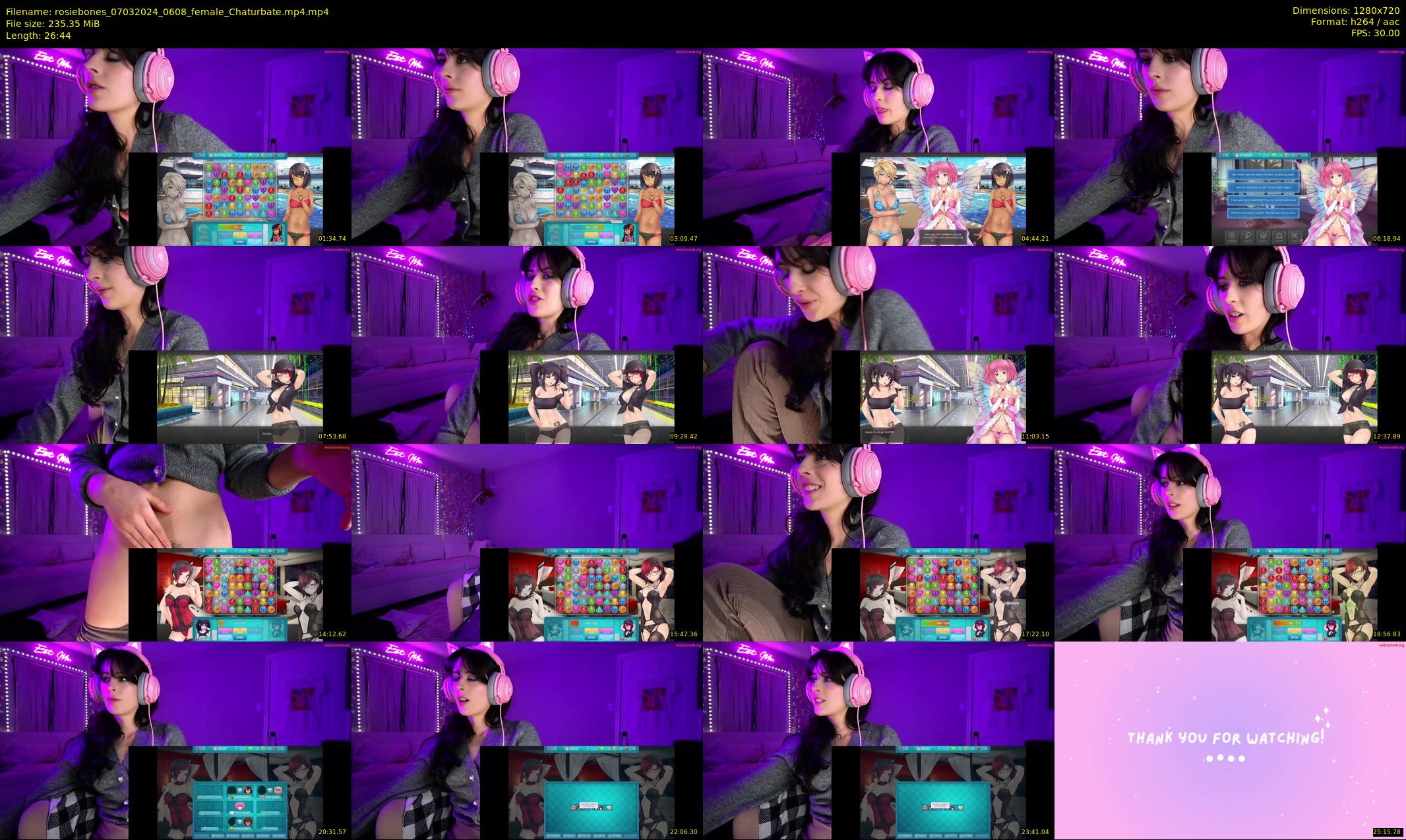 rosiebones — 27 minute Chaturbate female cam show recording, 720p, Mar 7, 2024