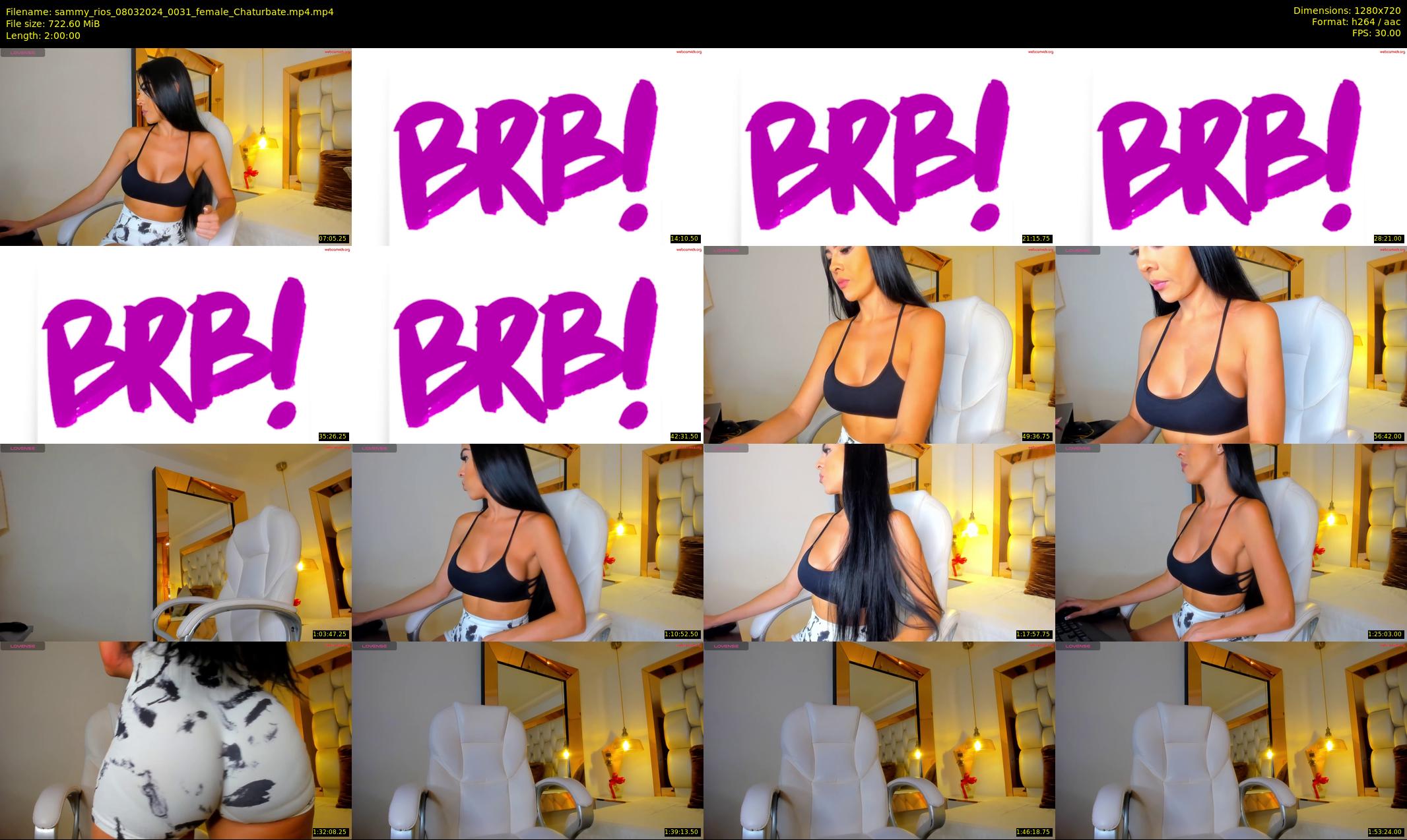 sammy_rios — 120 minute Chaturbate female cam show recording, 720p, Mar 8, 2024
