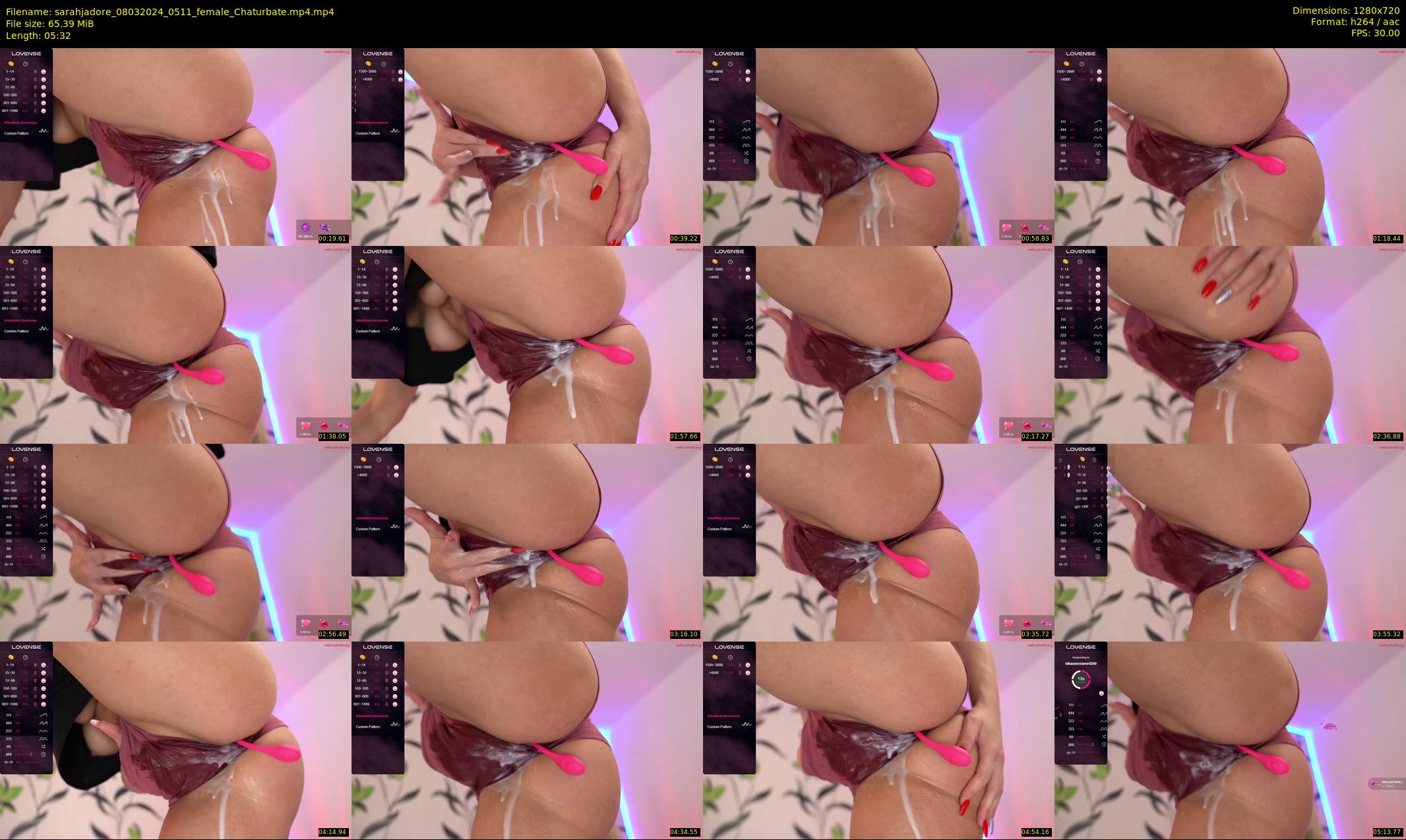 sarahjadore — 6 minute Chaturbate female cam show recording, 720p, Mar 8, 2024