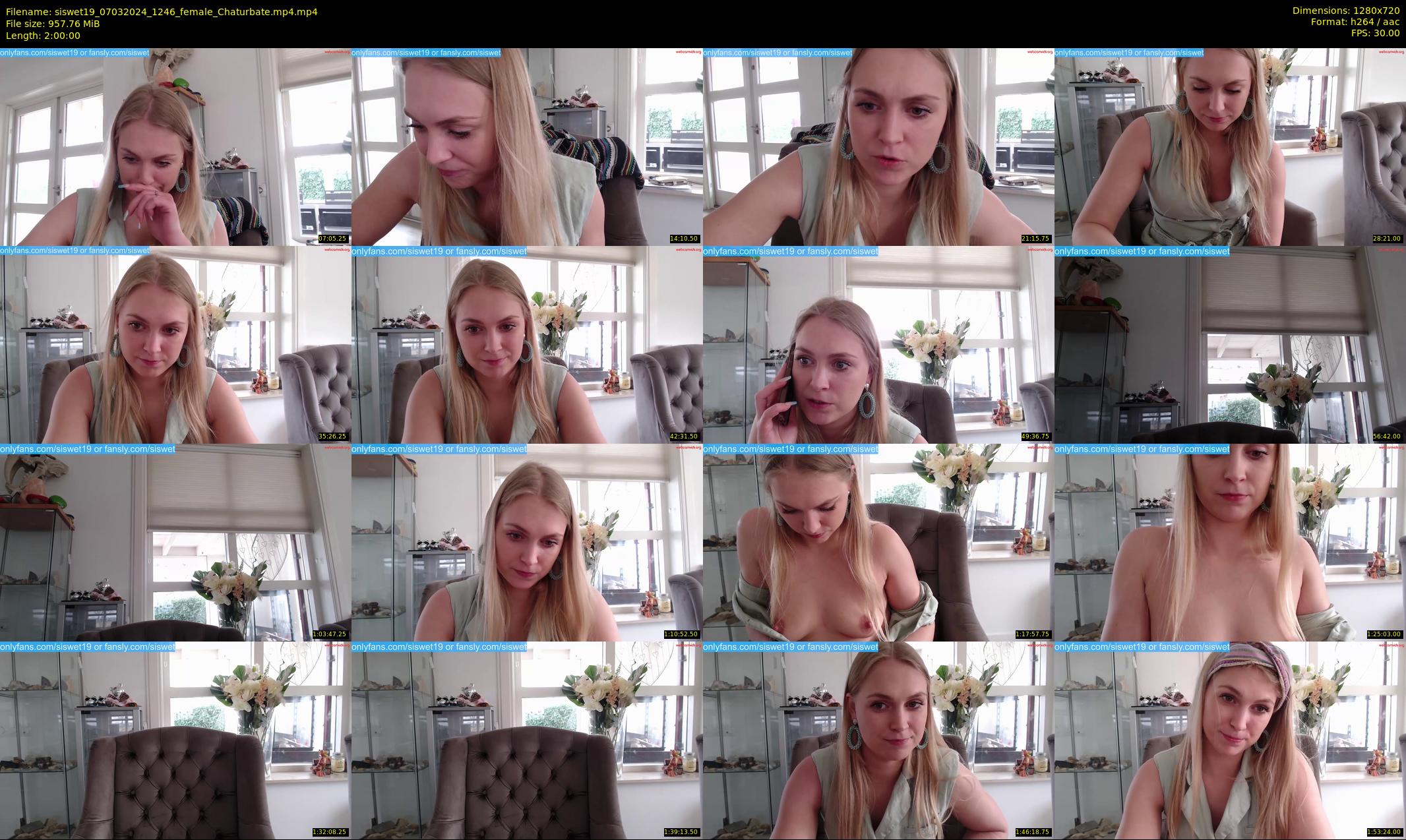 siswet19 — 120 minute Chaturbate female cam show recording, 720p, Mar 7, 2024