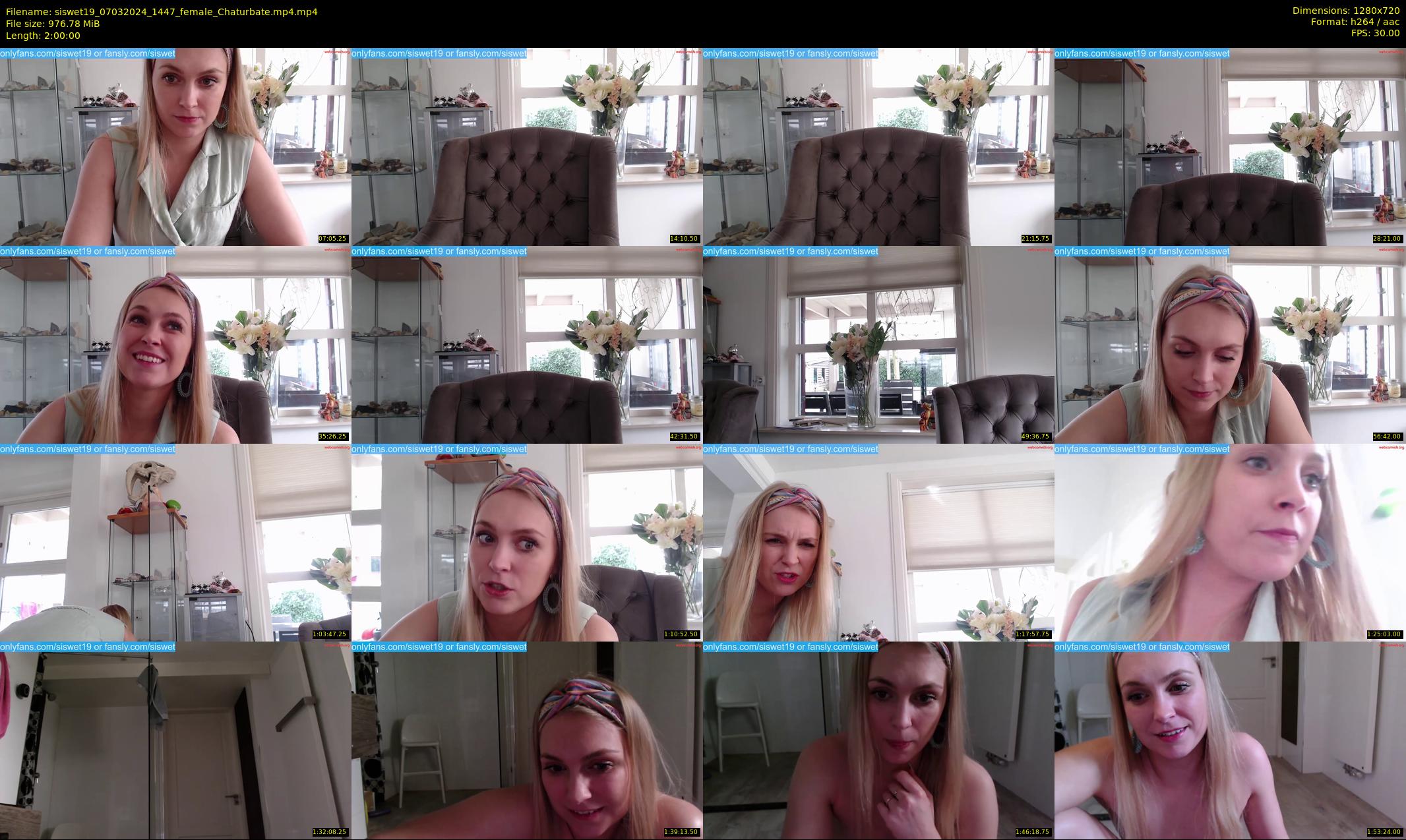 siswet19 — 120 minute Chaturbate female cam show recording, 720p, Mar 7, 2024