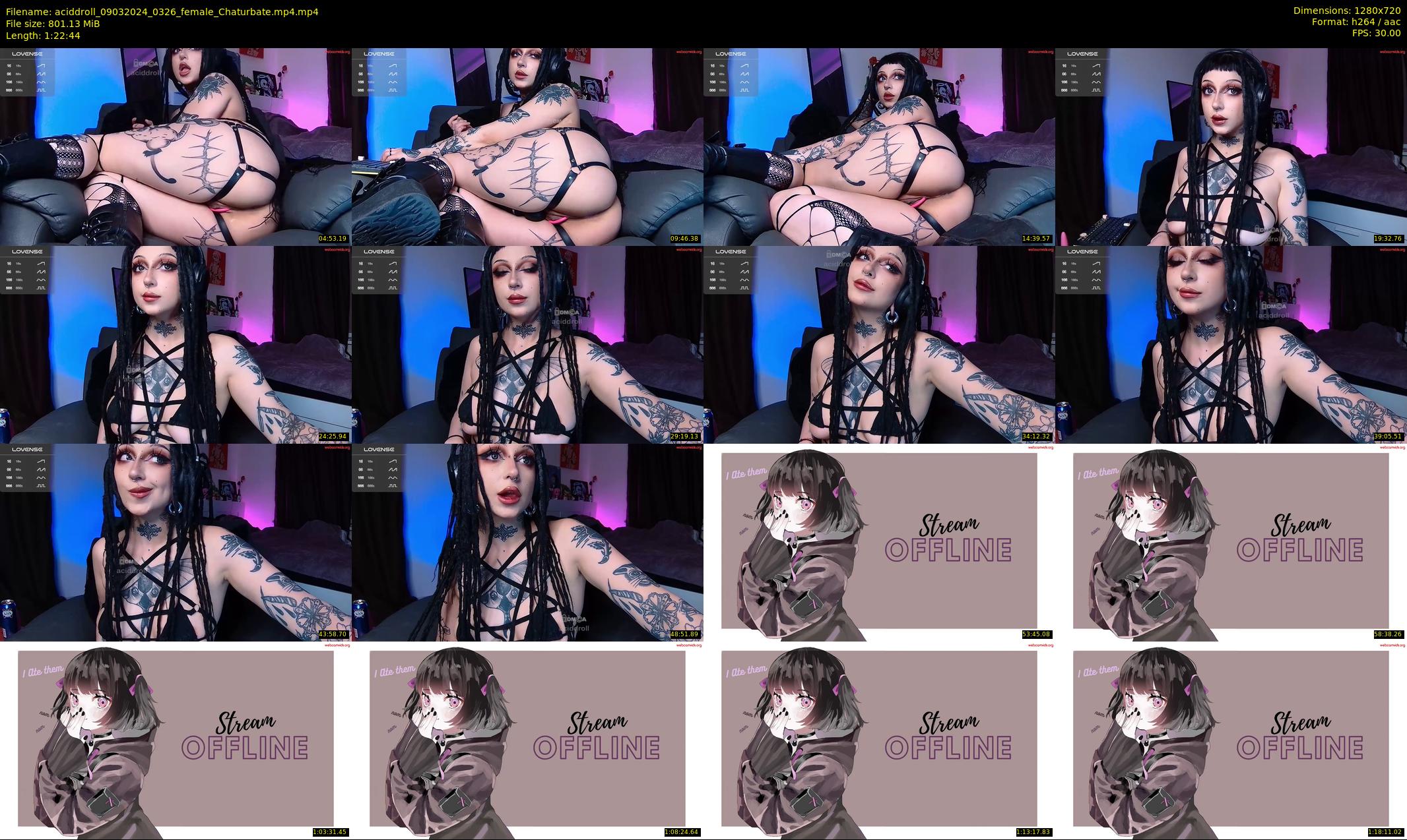 aciddroll — 83 minute Chaturbate female cam show recording, 720p, Mar 9, 2024