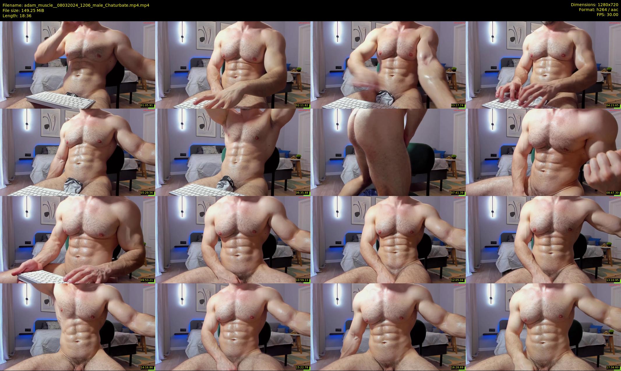adam_muscle_ — 19 minute Chaturbate male cam show recording, 720p, Mar 8, 2024