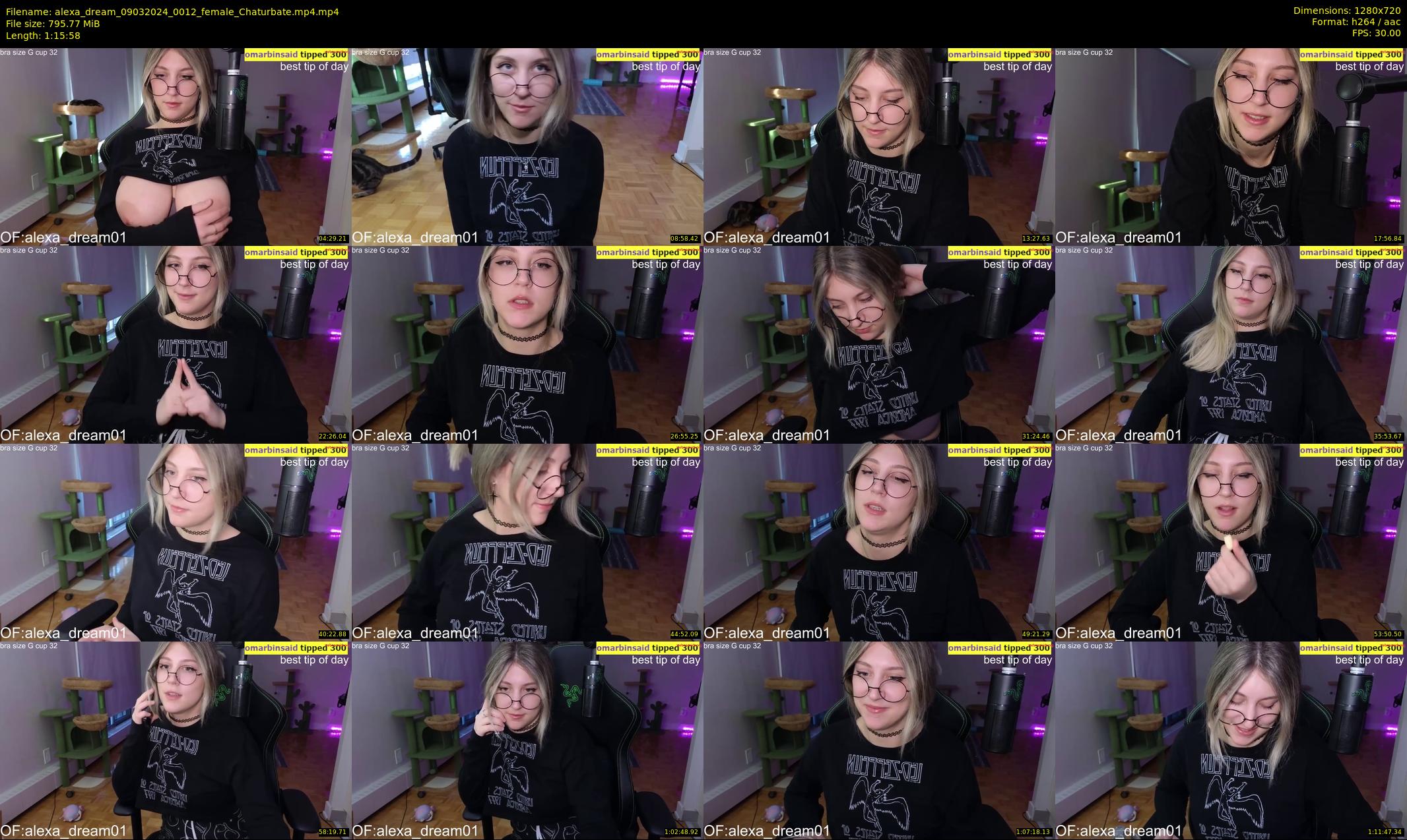 alexa_dream — 76 minute Chaturbate female cam show recording, 720p, Mar 9, 2024