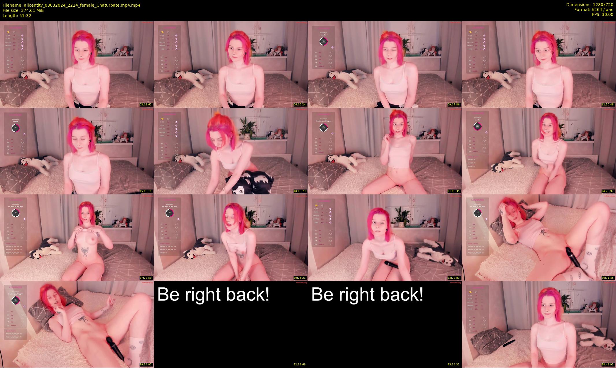alicentity — 52 minute Chaturbate female cam show recording, 720p, Mar 8, 2024