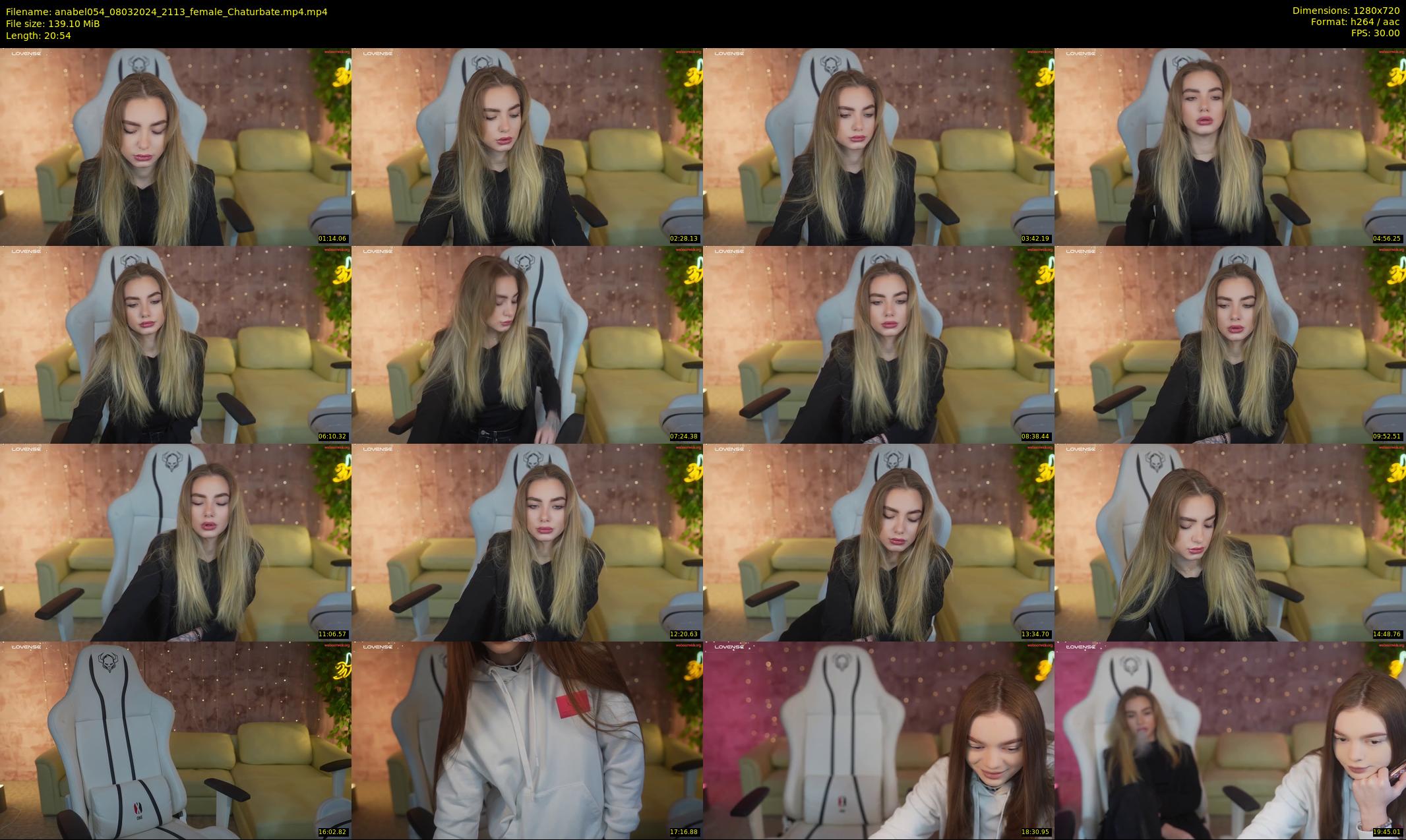 anabel054 — 21 minute Chaturbate female cam show recording, 720p, Mar 8, 2024