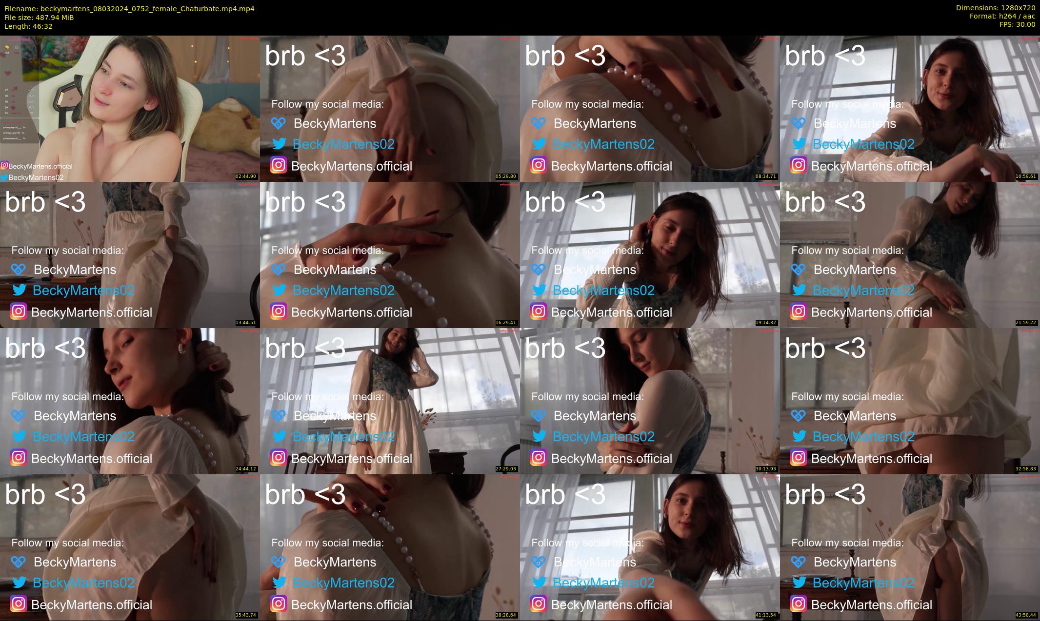 beckymartens — 47 minute Chaturbate female cam show recording, 720p, Mar 8, 2024