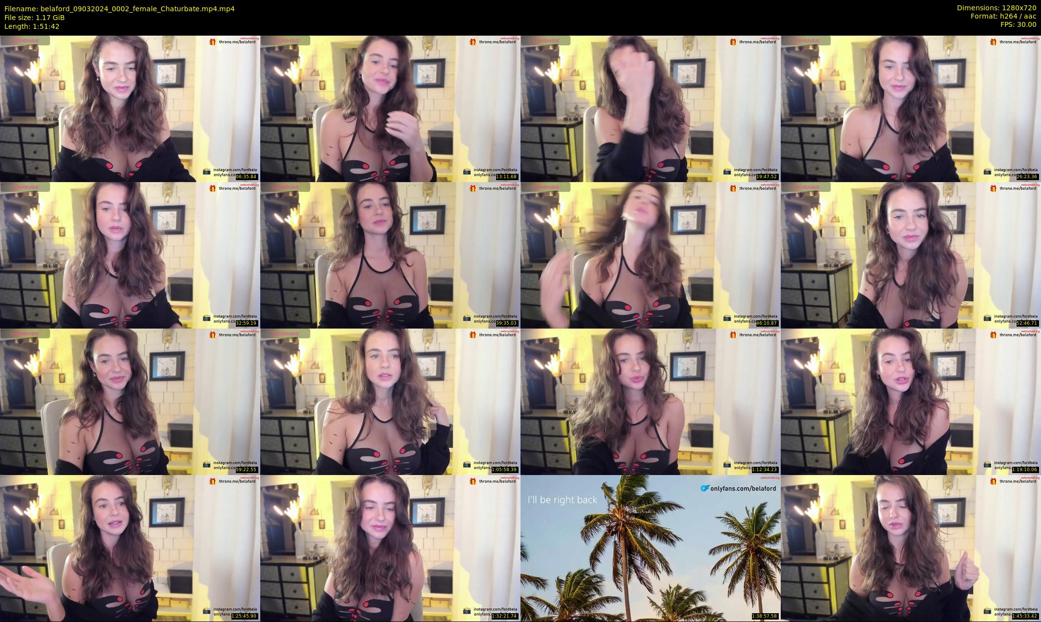 belaford — 112 minute Chaturbate female cam show recording, 720p, Mar 9, 2024
