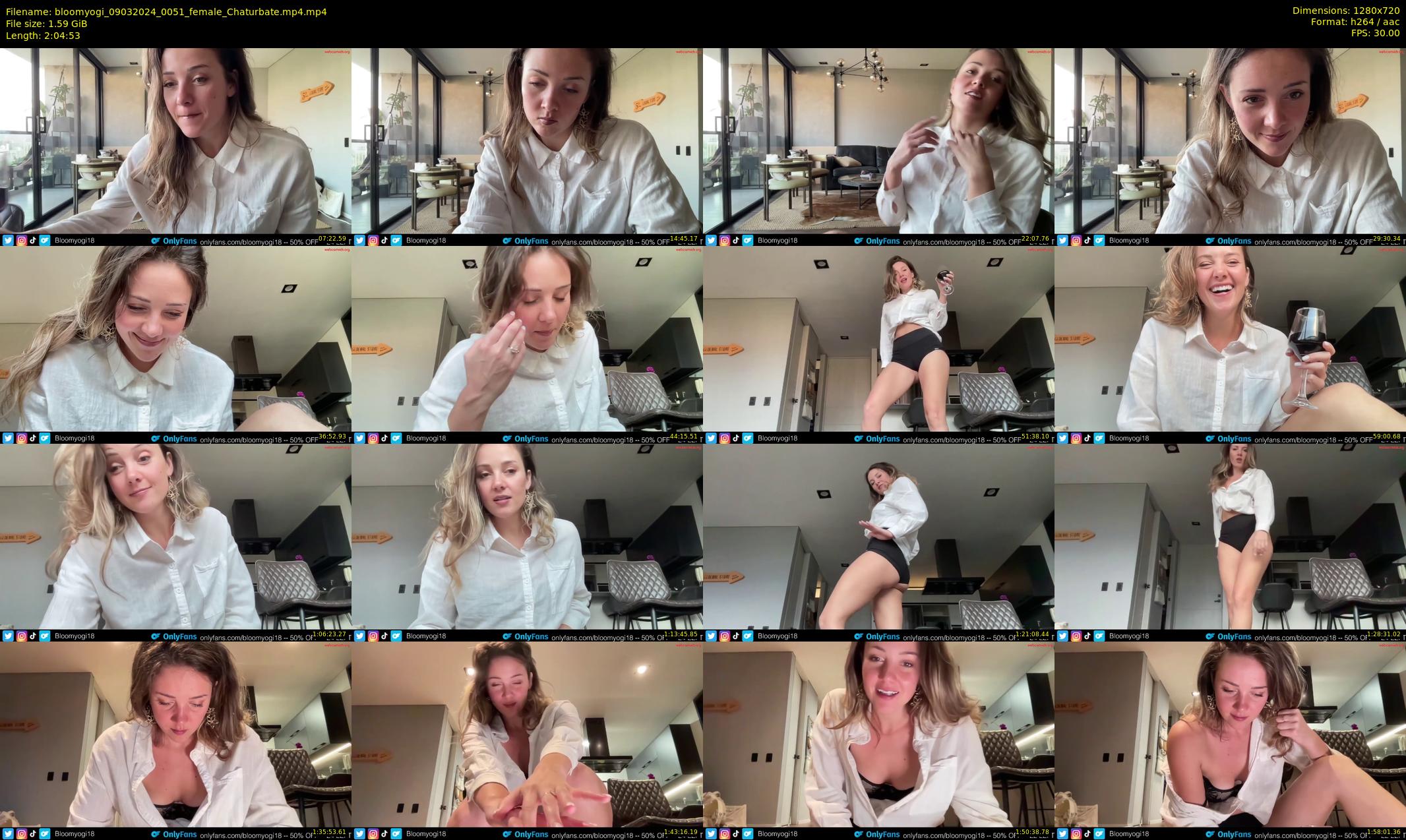 bloomyogi — 125 minute Chaturbate female cam show recording, 720p, Mar 9, 2024