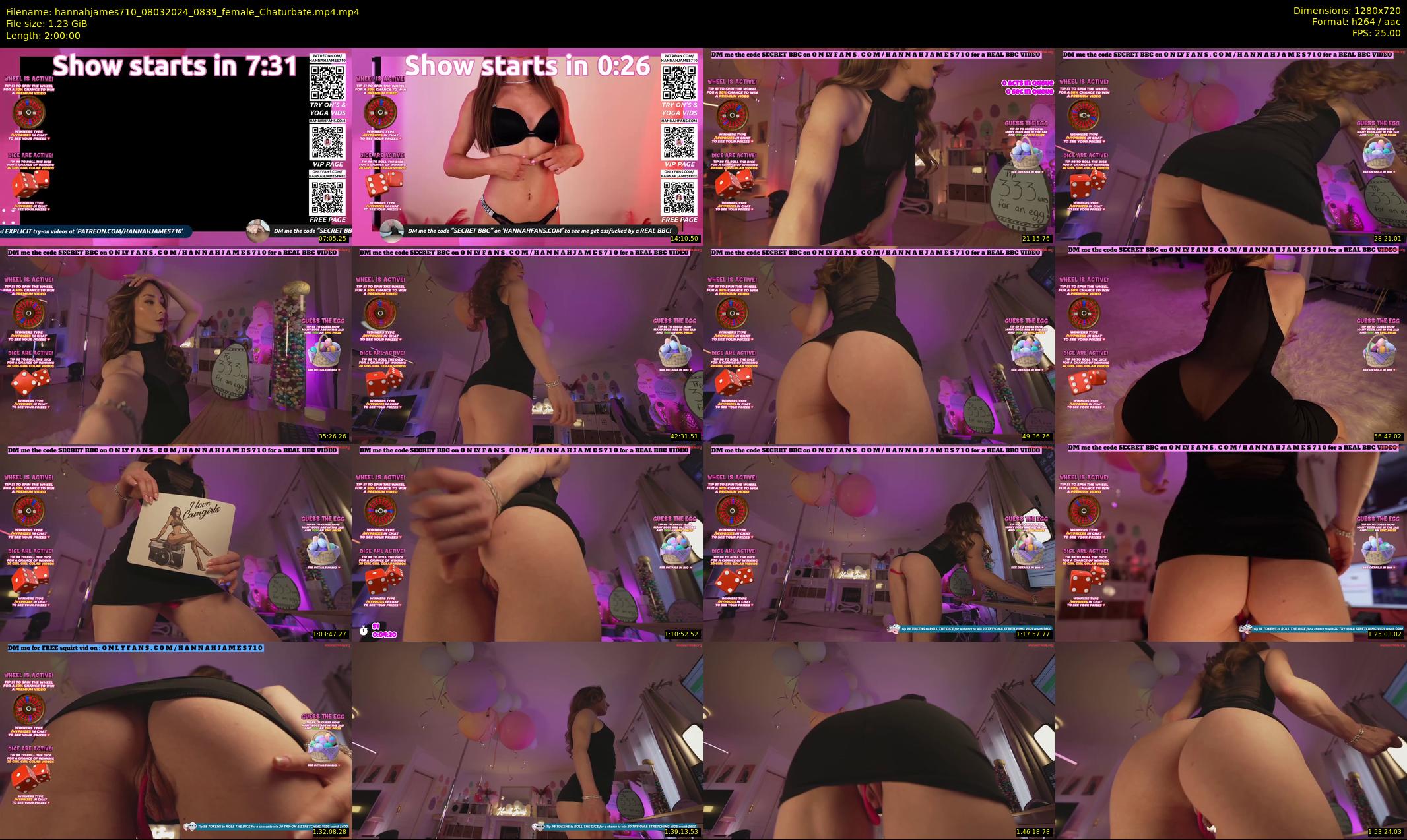 hannahjames710 — 120 minute Chaturbate female cam show recording, 720p, Mar 8, 2024