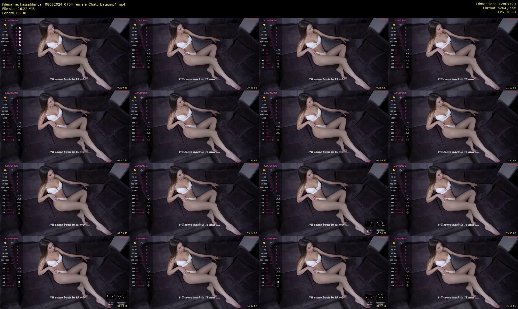 kassablanca_ — 6 minute Chaturbate female cam show recording, 720p, Mar 8, 2024