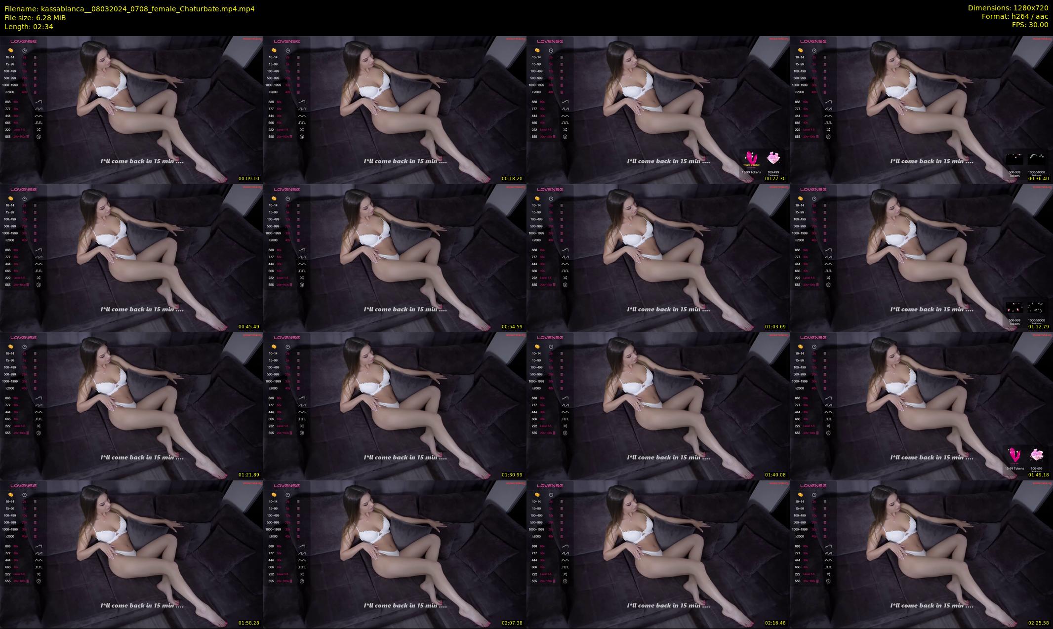 kassablanca_ — 3 minute Chaturbate female cam show recording, 720p, Mar 8, 2024