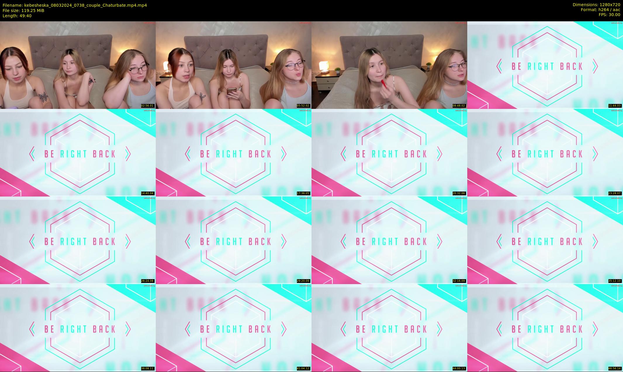 kebesheska — 50 minute Chaturbate couple cam show recording, 720p, Mar 8, 2024
