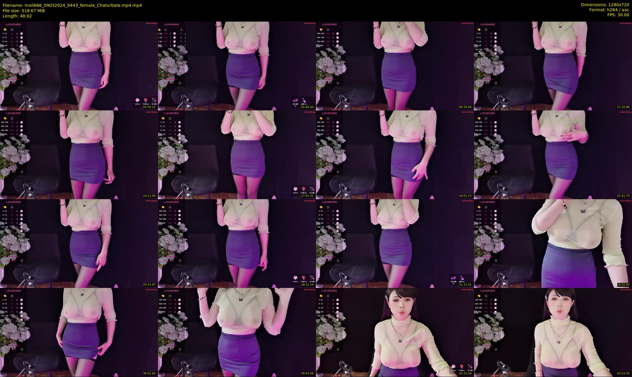moli666 — 49 minute Chaturbate female cam show recording, 720p, Mar 9, 2024