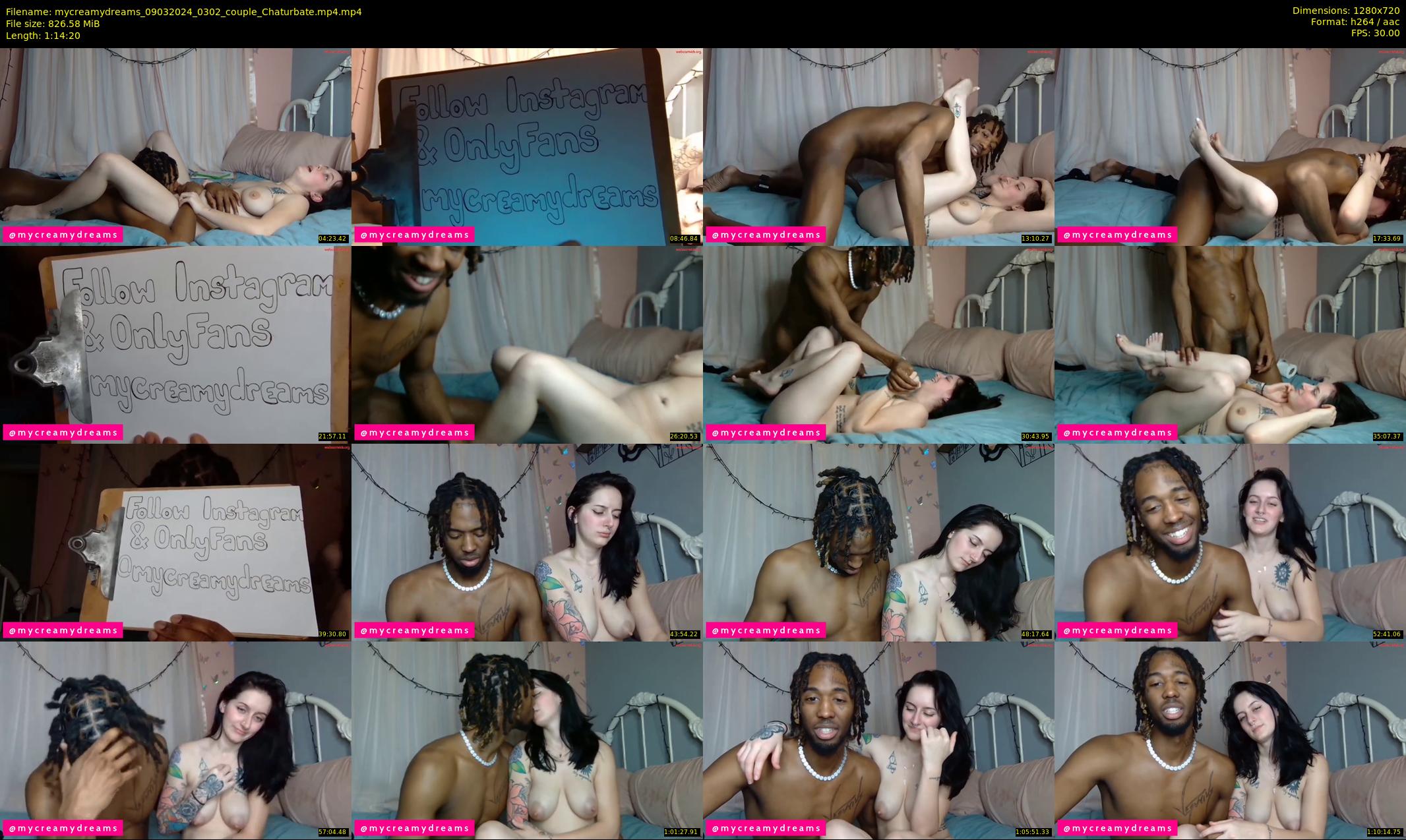 mycreamydreams — 75 minute Chaturbate couple cam show recording, 720p, Mar 9, 2024