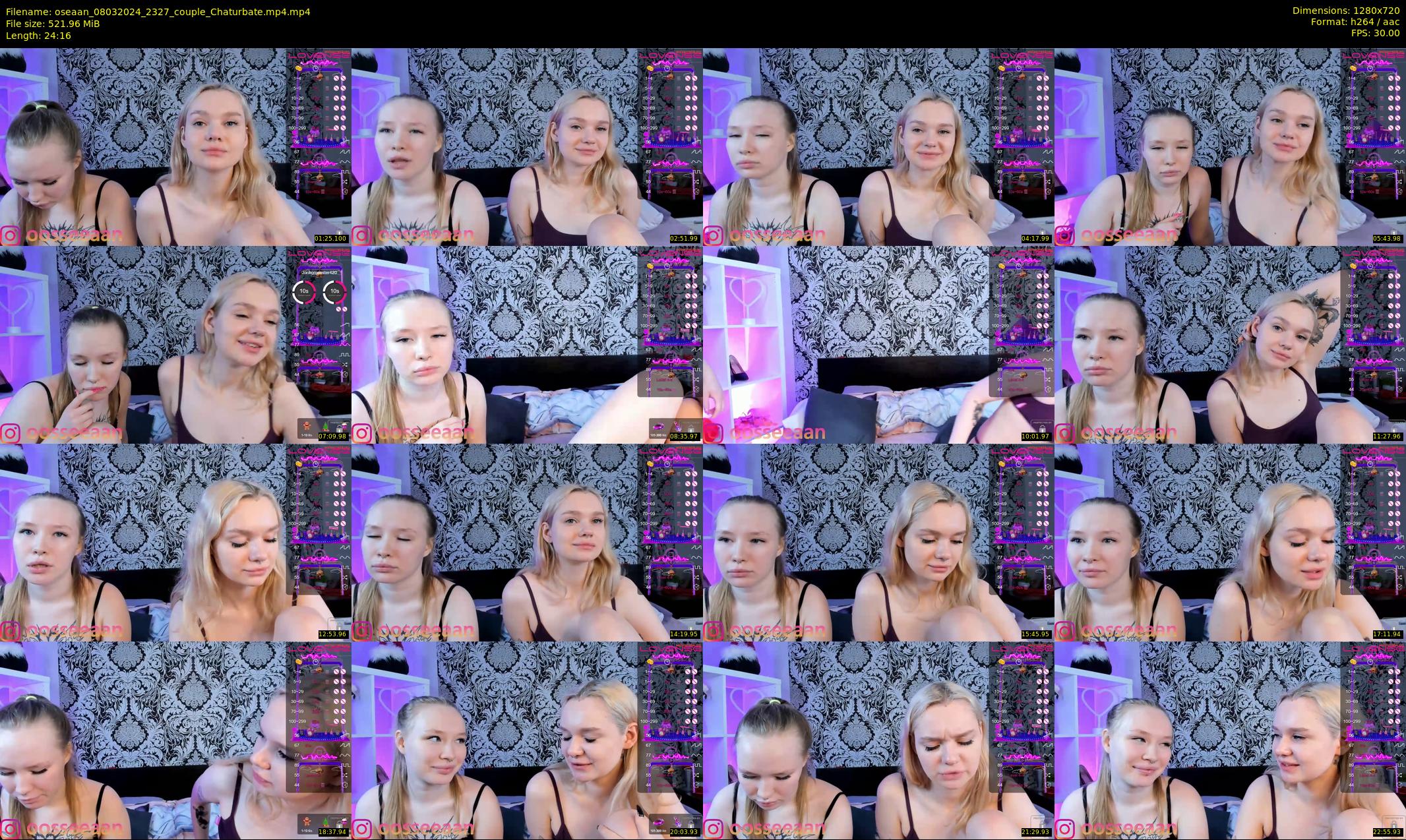 oseaan — 25 minute Chaturbate couple cam show recording, 720p, Mar 8, 2024