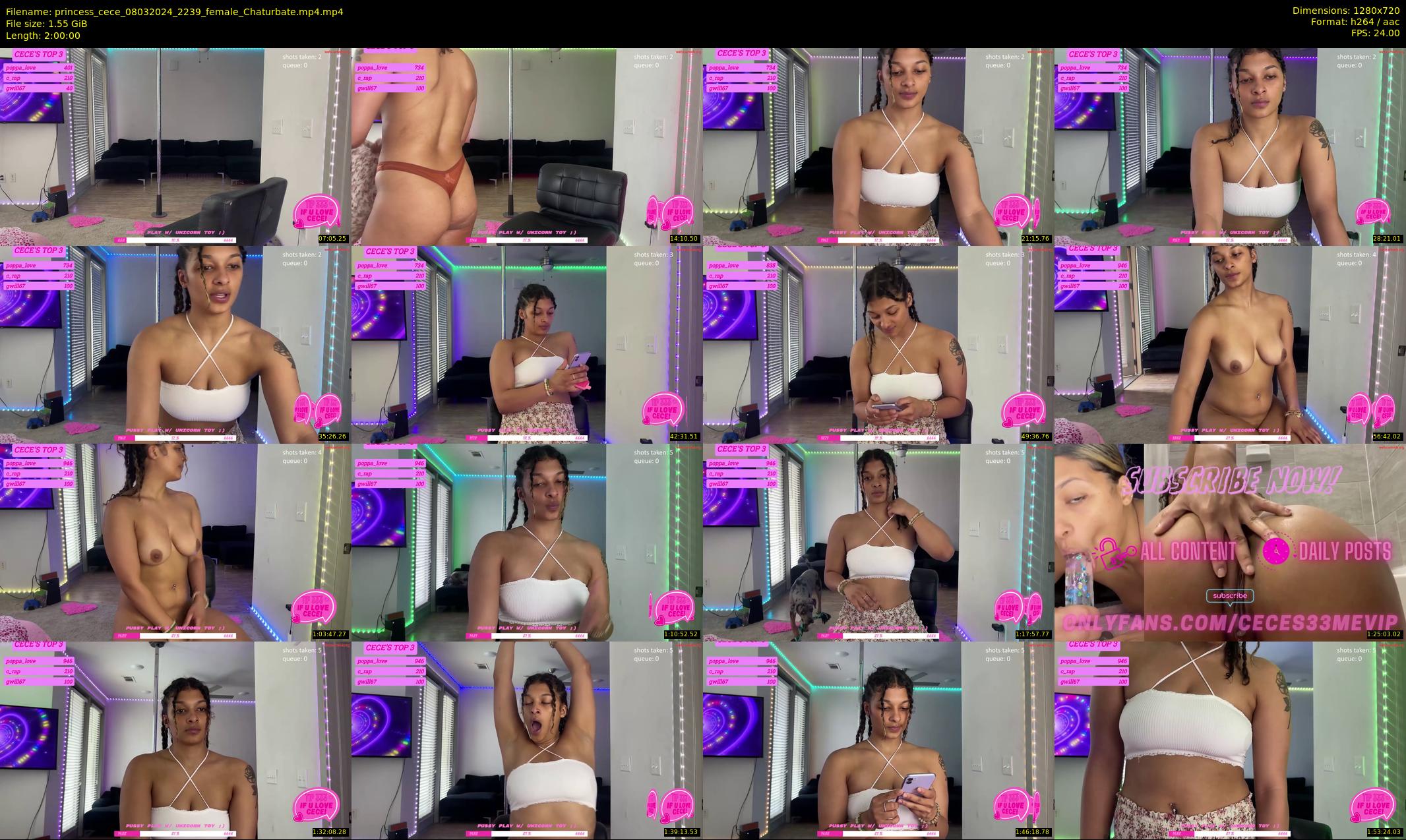 princess_cece — 120 minute Chaturbate female cam show recording, 720p, Mar 8, 2024