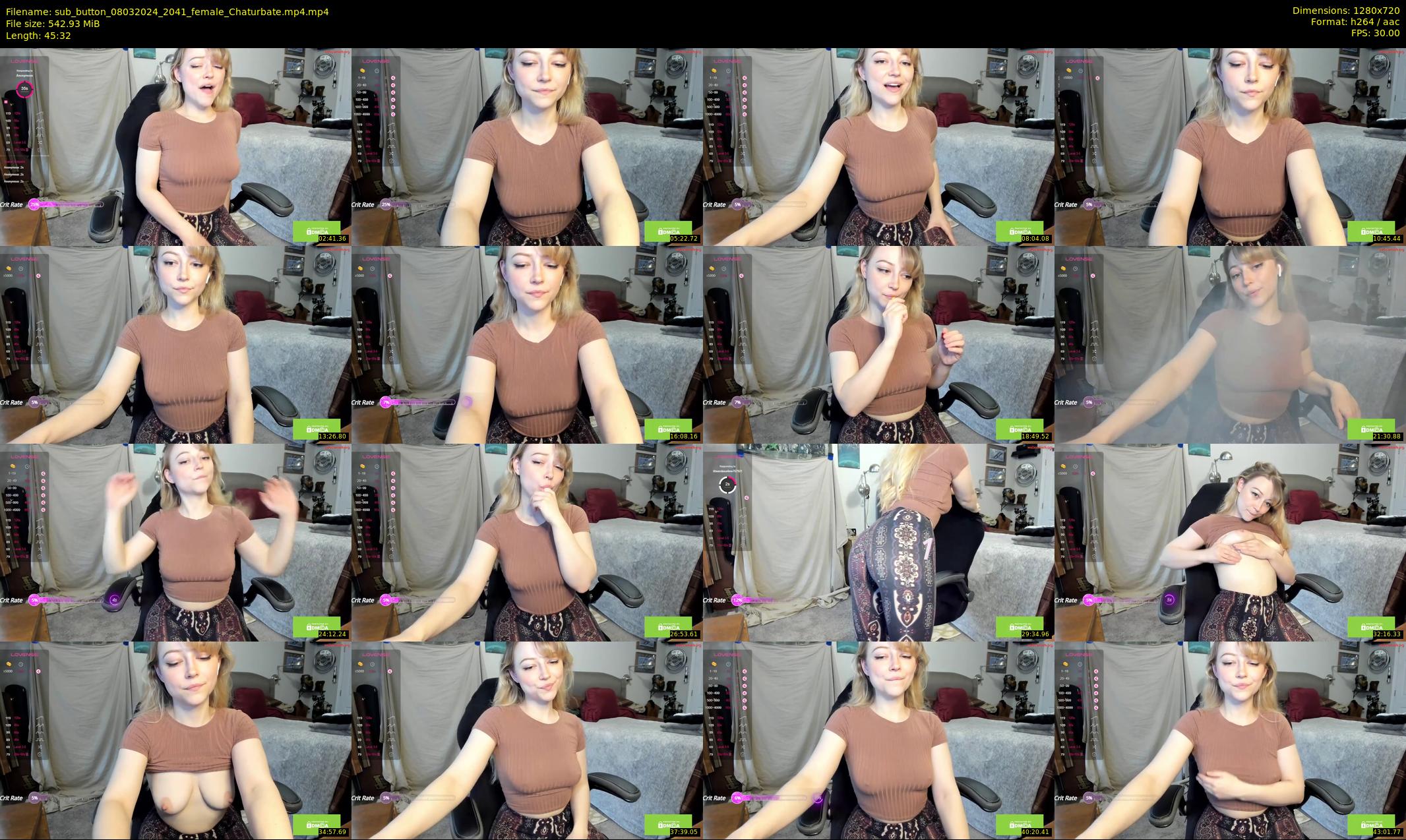 sub_button — 46 minute Chaturbate female cam show recording, 720p, Mar 8, 2024