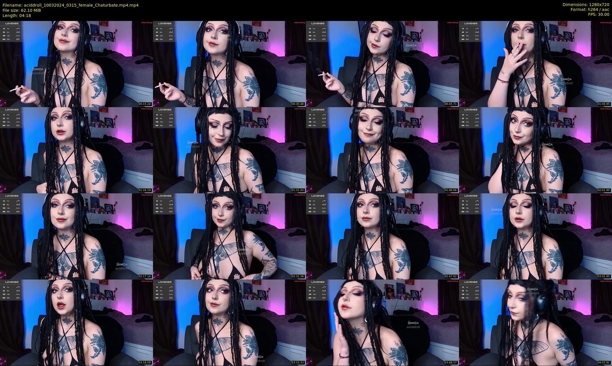 aciddroll — 5 minute Chaturbate female cam show recording, 720p, Mar 10, 2024