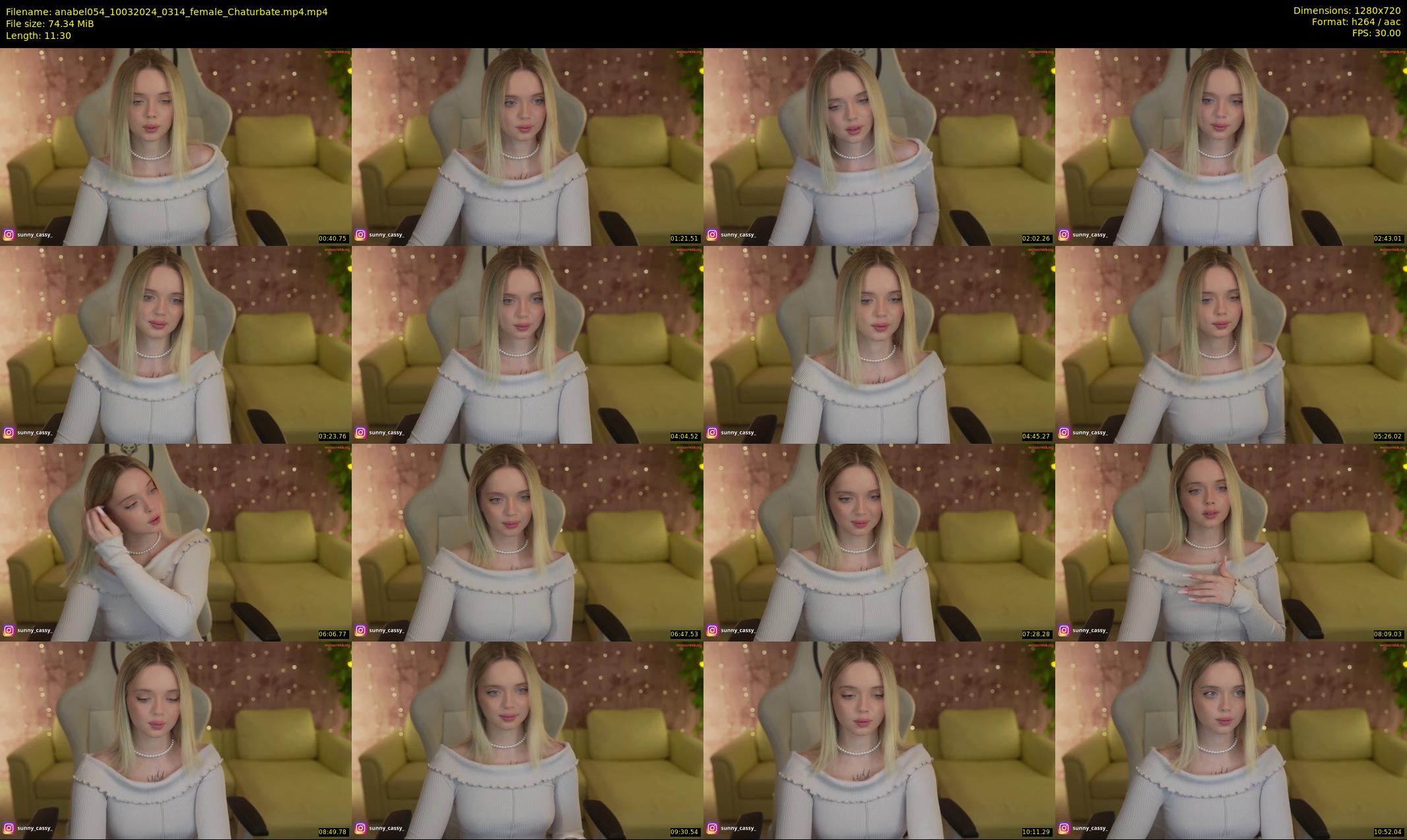 anabel054 — 12 minute Chaturbate female cam show recording, 720p, Mar 10, 2024