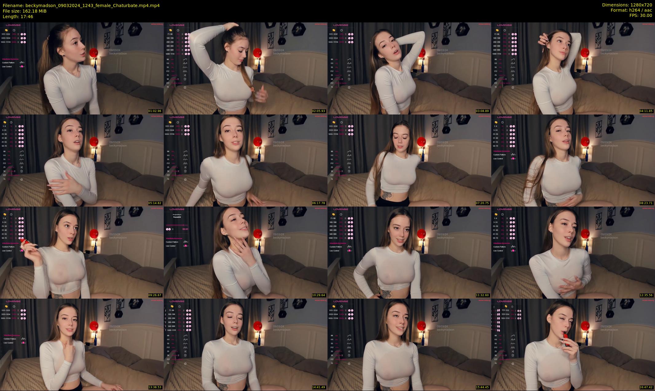 beckymadson — 18 minute Chaturbate female cam show recording, 720p, Mar 9, 2024