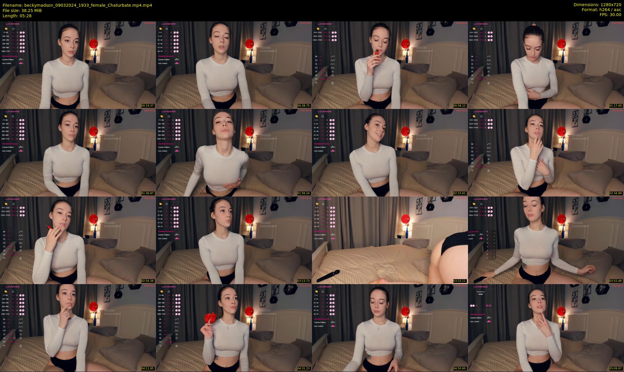 beckymadson — 6 minute Chaturbate female cam show recording, 720p, Mar 9, 2024