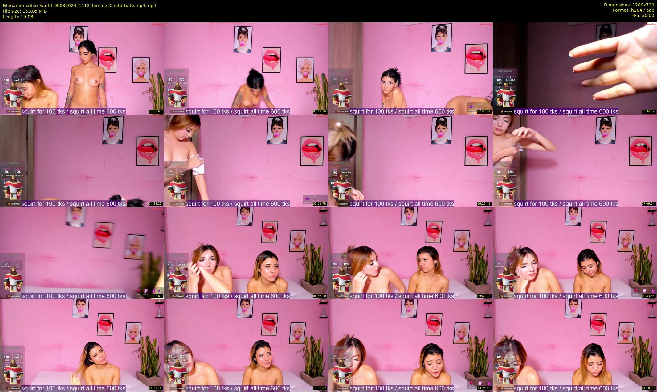cutee_world — 16 minute Chaturbate female cam show recording, 720p, Mar 9, 2024