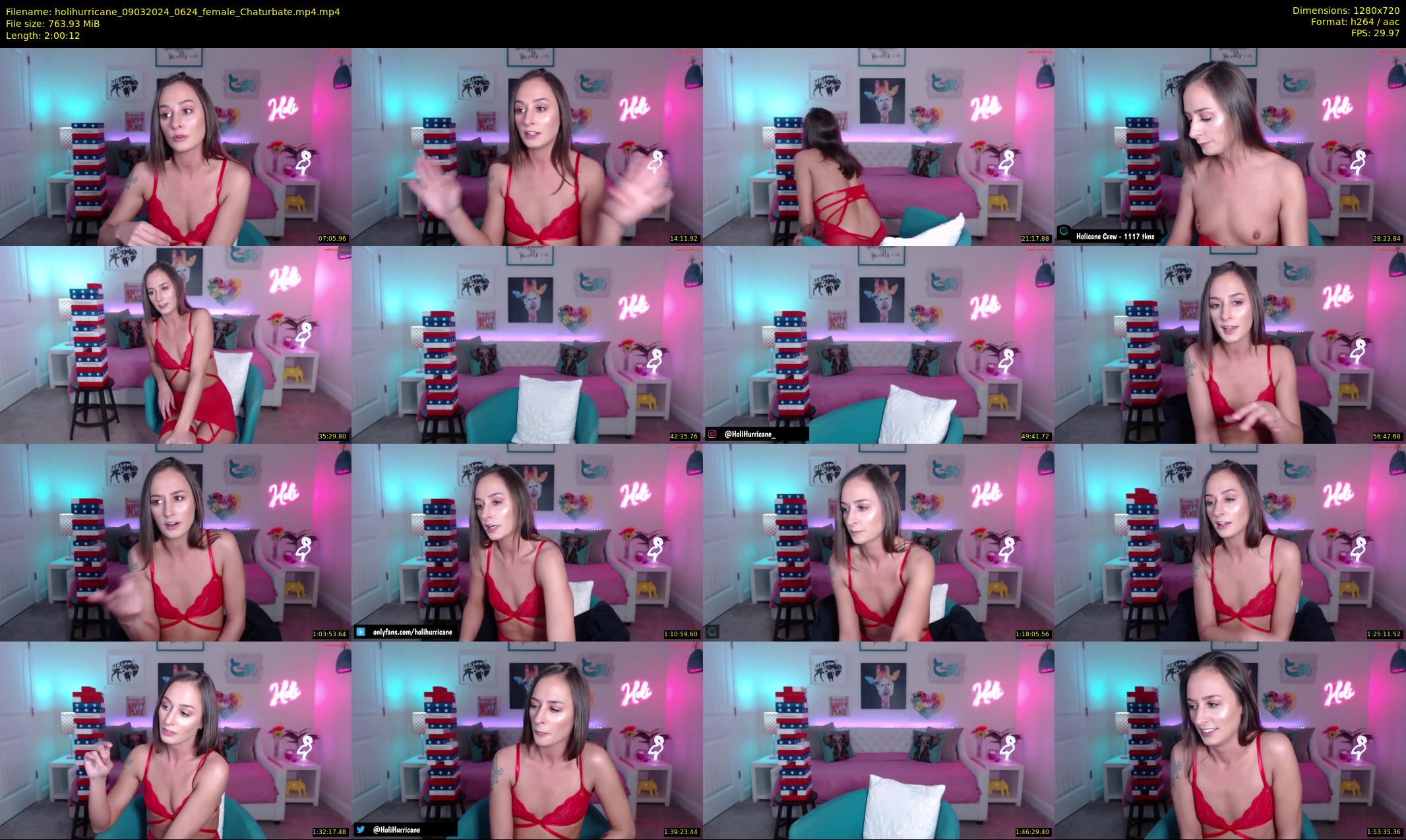 holihurricane — 121 minute Chaturbate female cam show recording, 720p, Mar 9, 2024