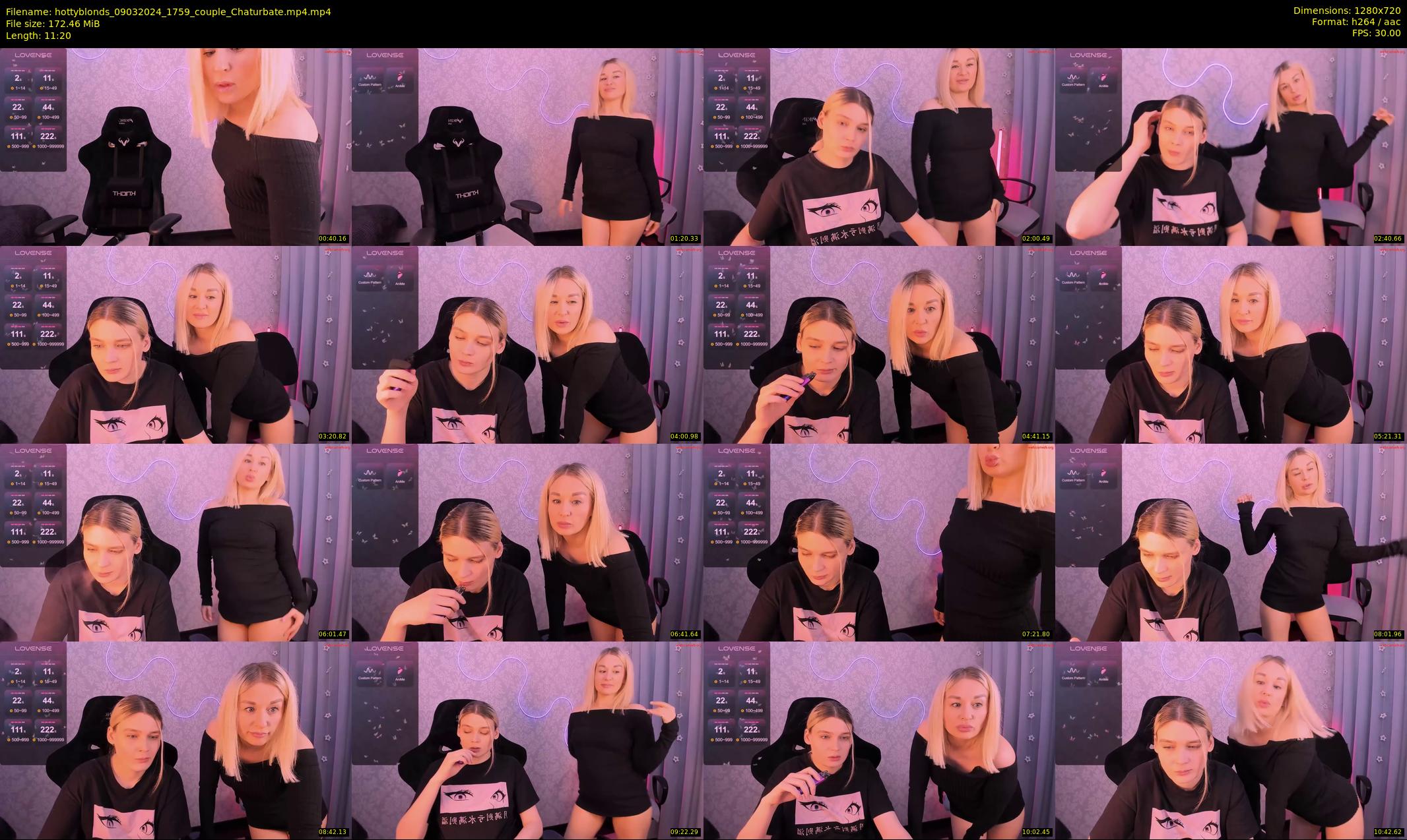 hottyblonds — 12 minute Chaturbate couple cam show recording, 720p, Mar 9, 2024