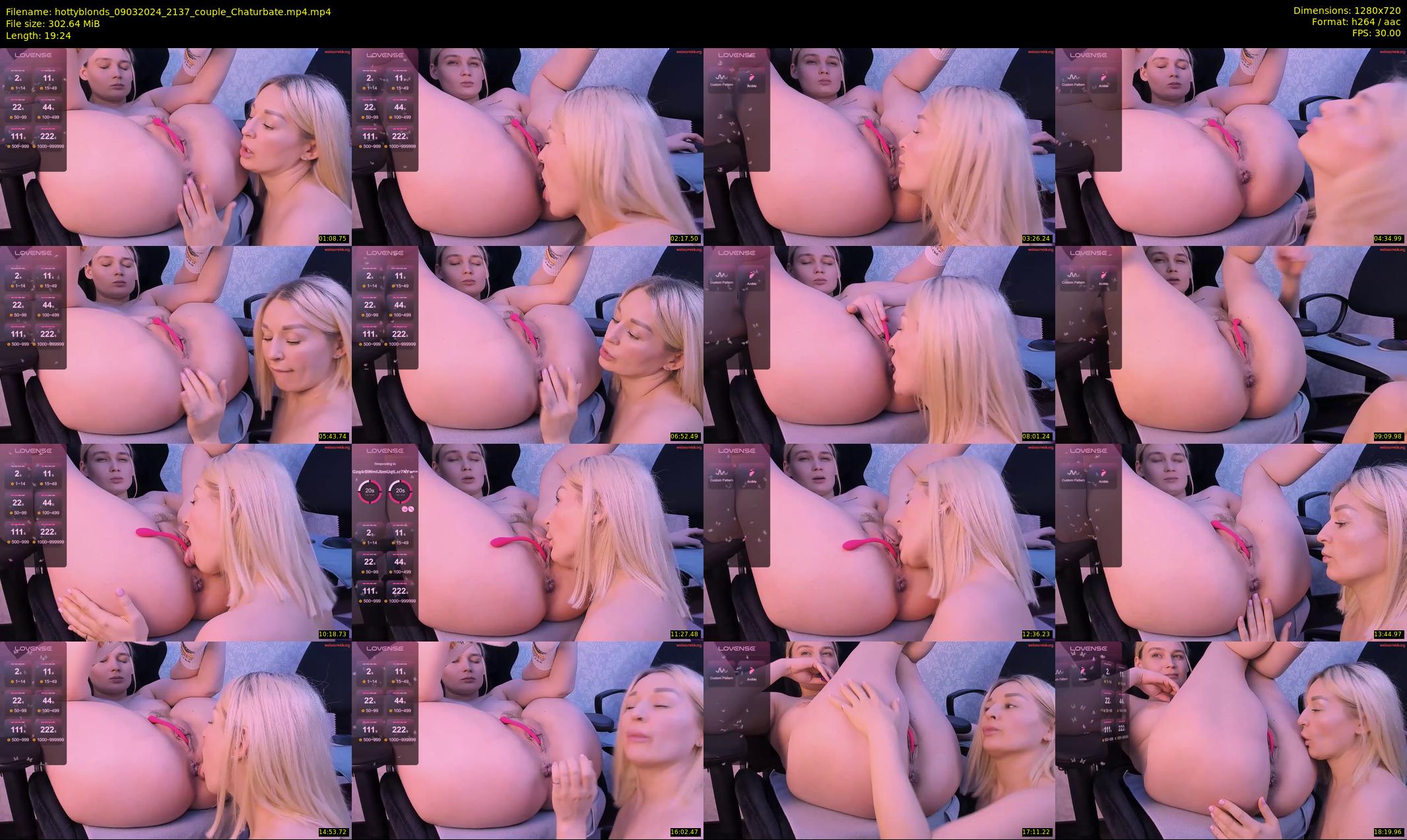 hottyblonds — 20 minute Chaturbate couple cam show recording, 720p, Mar 9, 2024