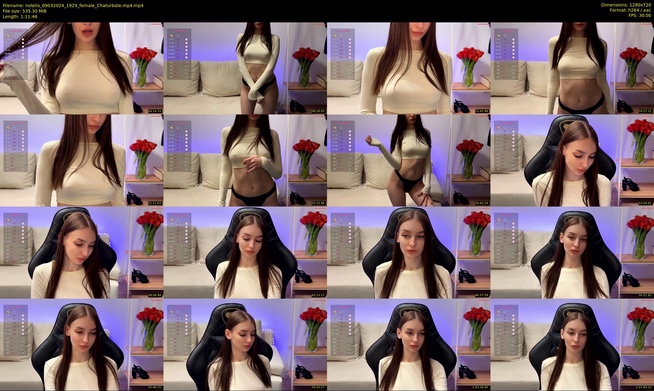 notelis — 72 minute Chaturbate female cam show recording, 720p, Mar 9, 2024