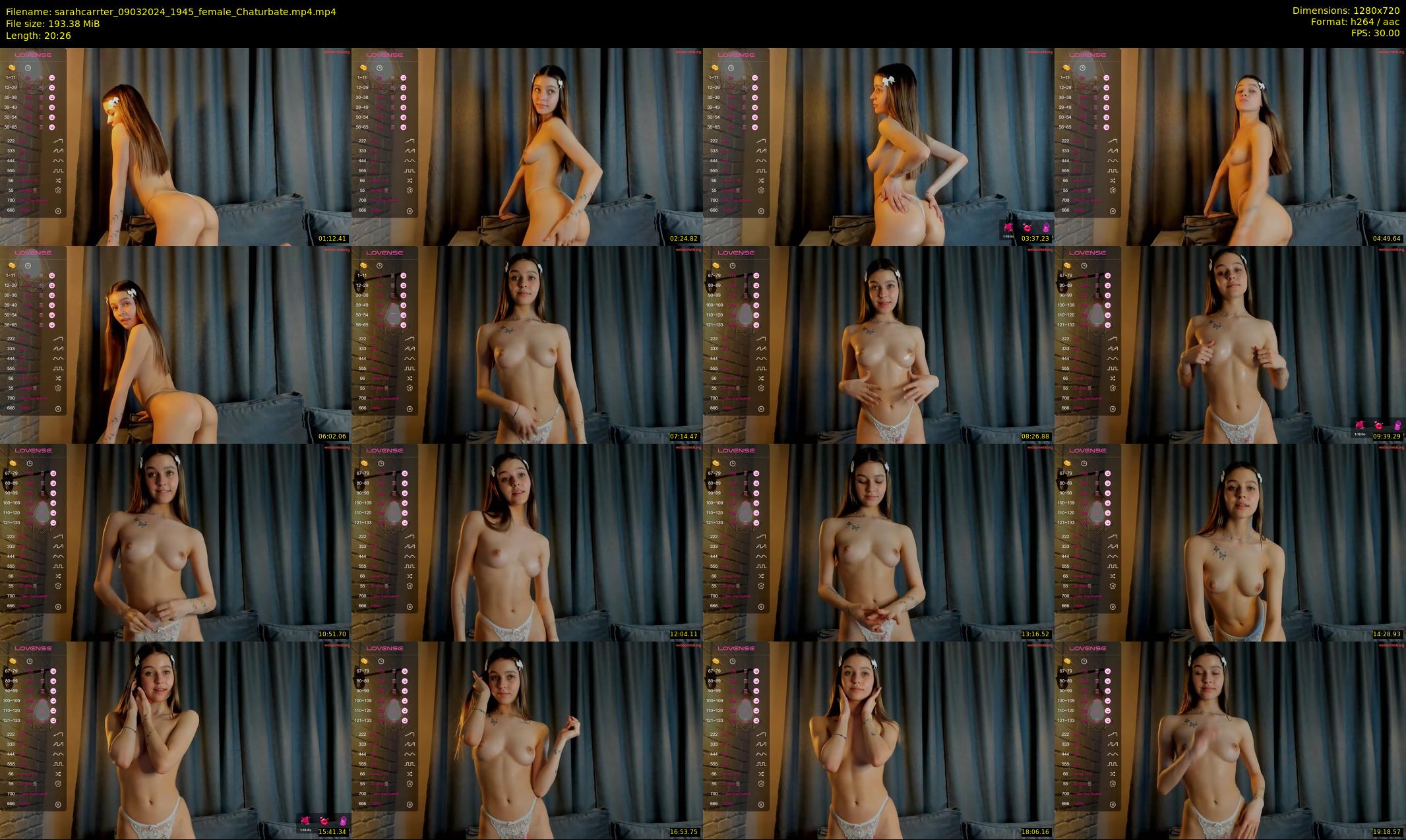 sarahcarrter — 21 minute Chaturbate female cam show recording, 720p, Mar 9, 2024