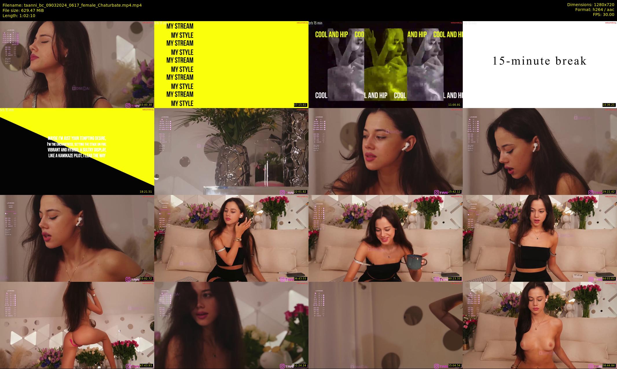 taanni_bc — 63 minute Chaturbate female cam show recording, 720p, Mar 9, 2024