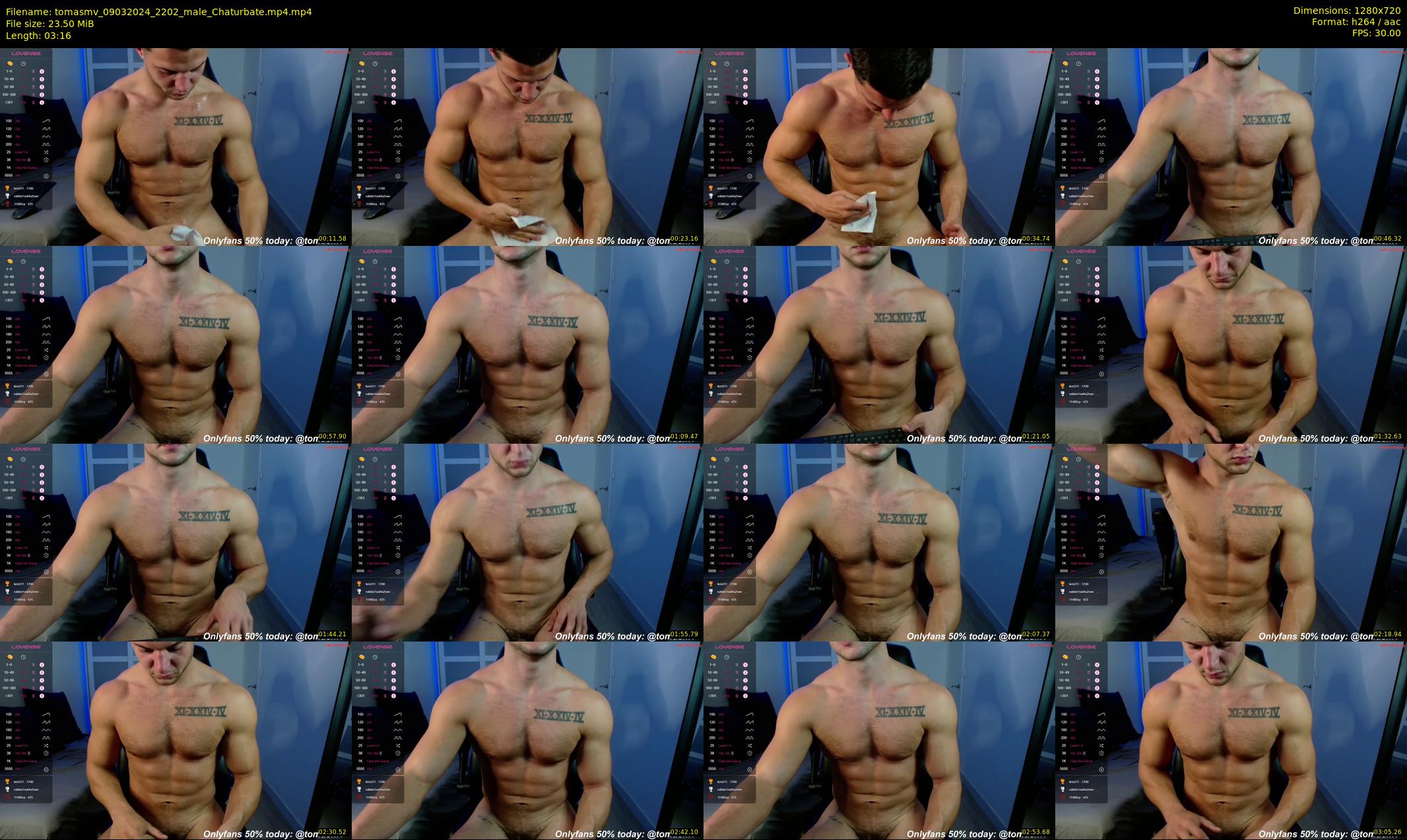 tomasmv — 4 minute Chaturbate male cam show recording, 720p, Mar 9, 2024