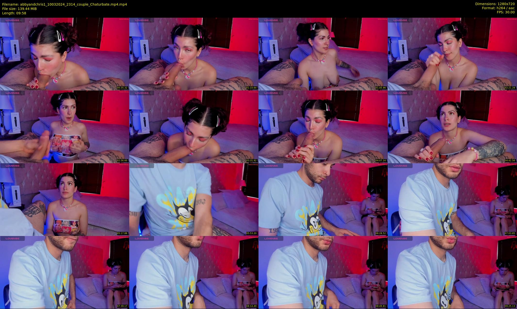 abbyandchris1 — 10 minute Chaturbate couple cam show recording, 720p, Mar 10, 2024