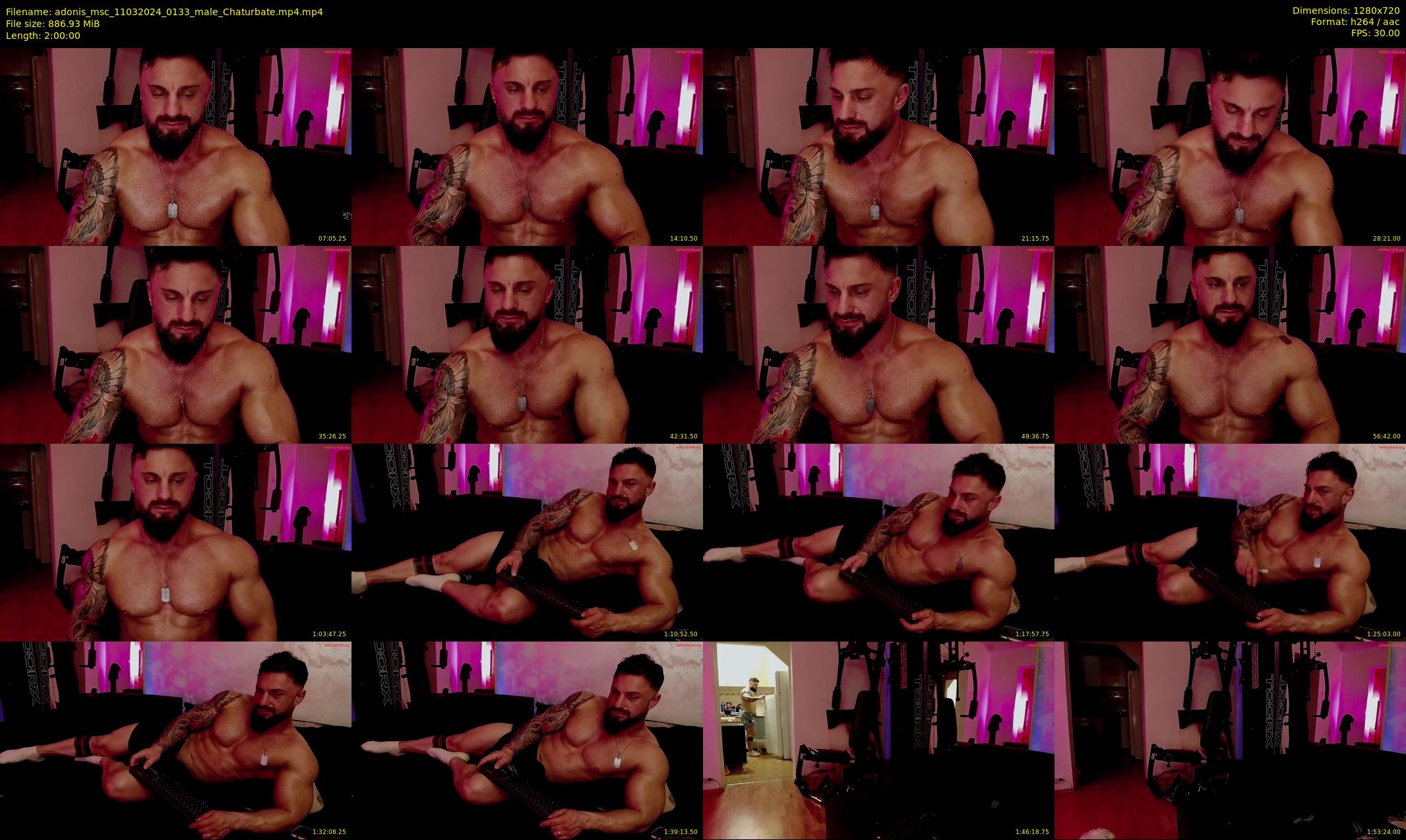 adonis_msc — 120 minute Chaturbate male cam show recording, 720p, Mar 11, 2024